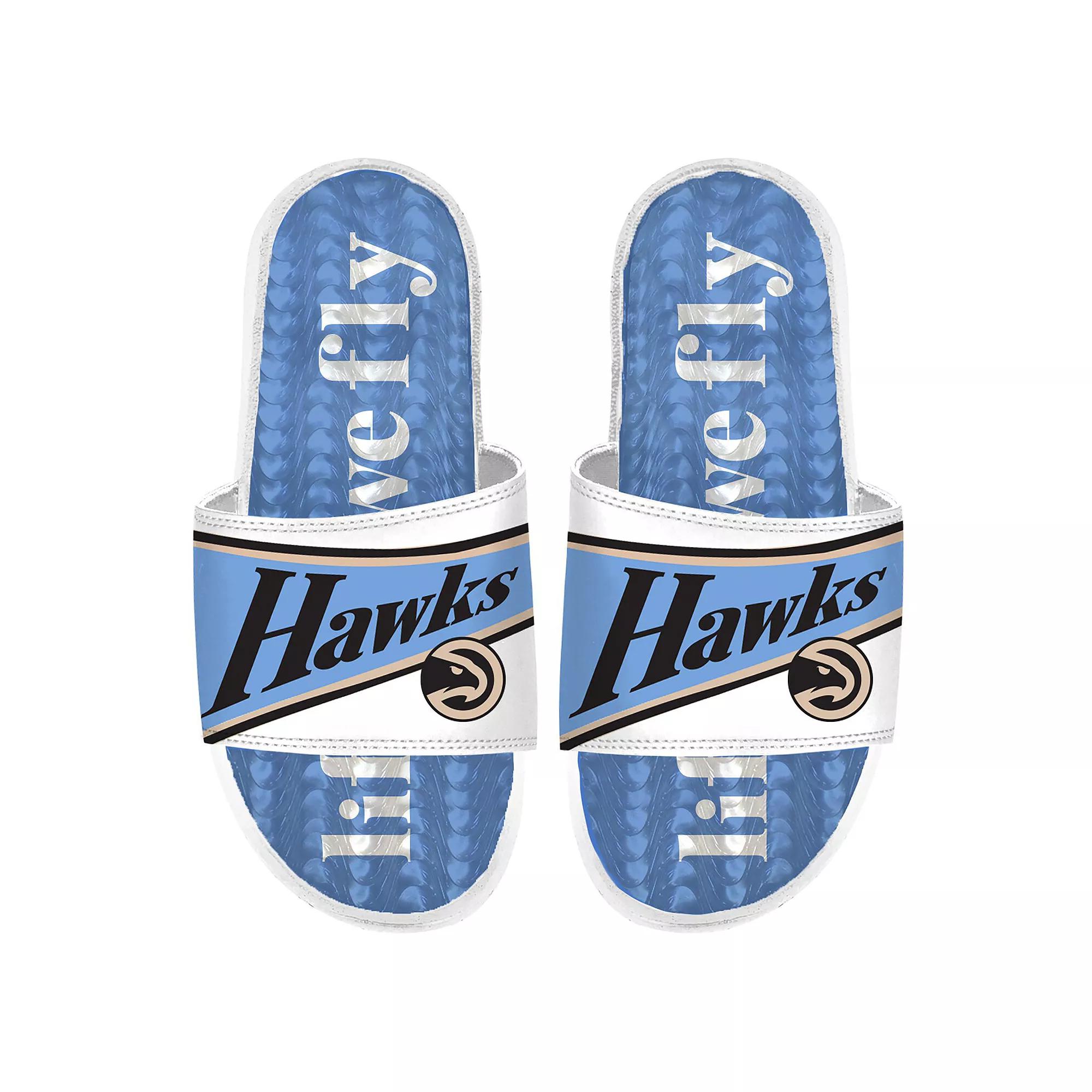 Men's ISlide Atlanta Hawks 2024/25 City Edition Gel Slide Sandals, Size: 9, White Product Image