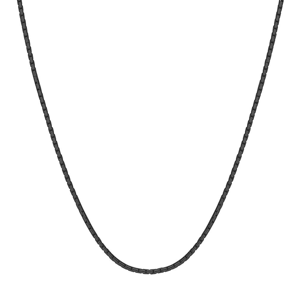 Men's LYNX Stainless Steel Snake Chain Necklace, Size: 24", Black Tone Product Image