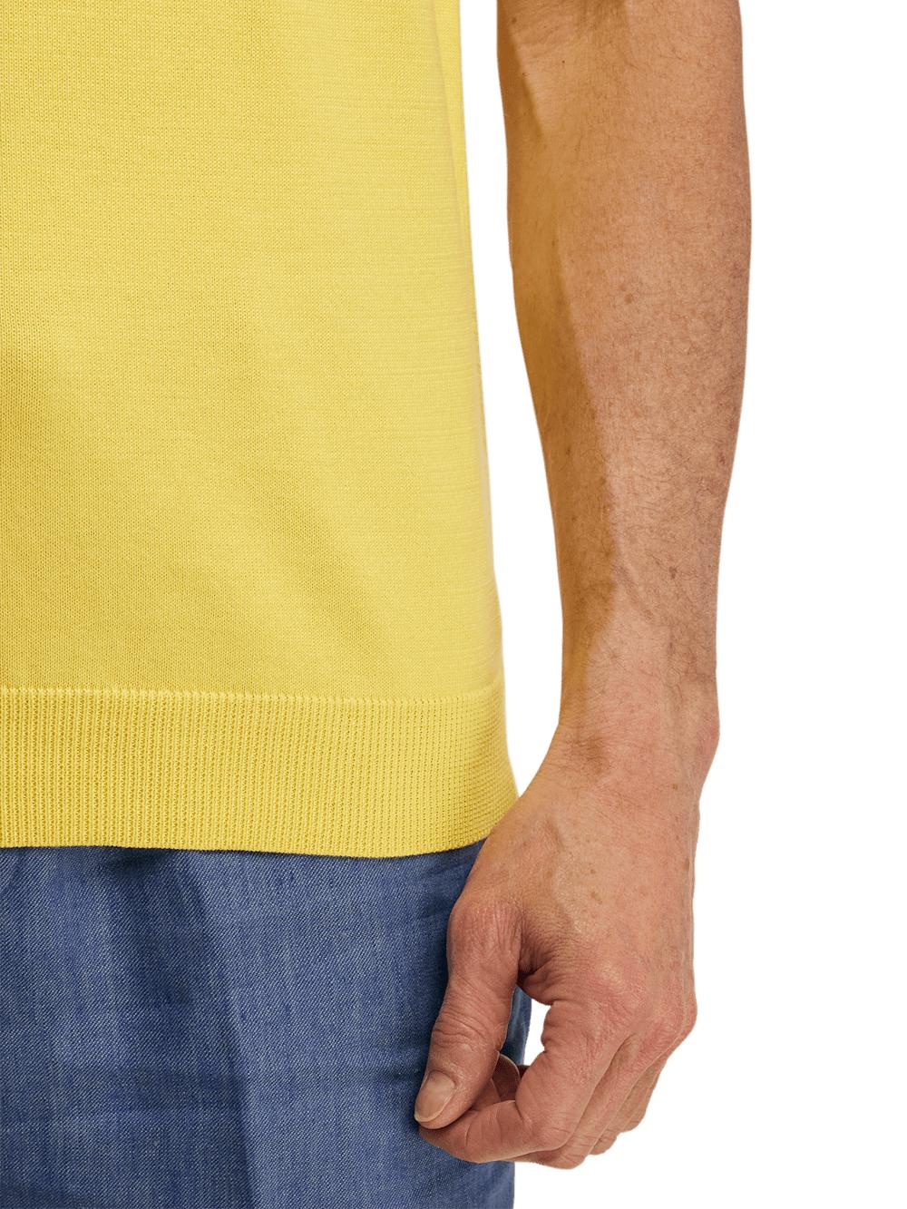 Supima Cotton Crew Neck Sweater - Light Yellow Product Image