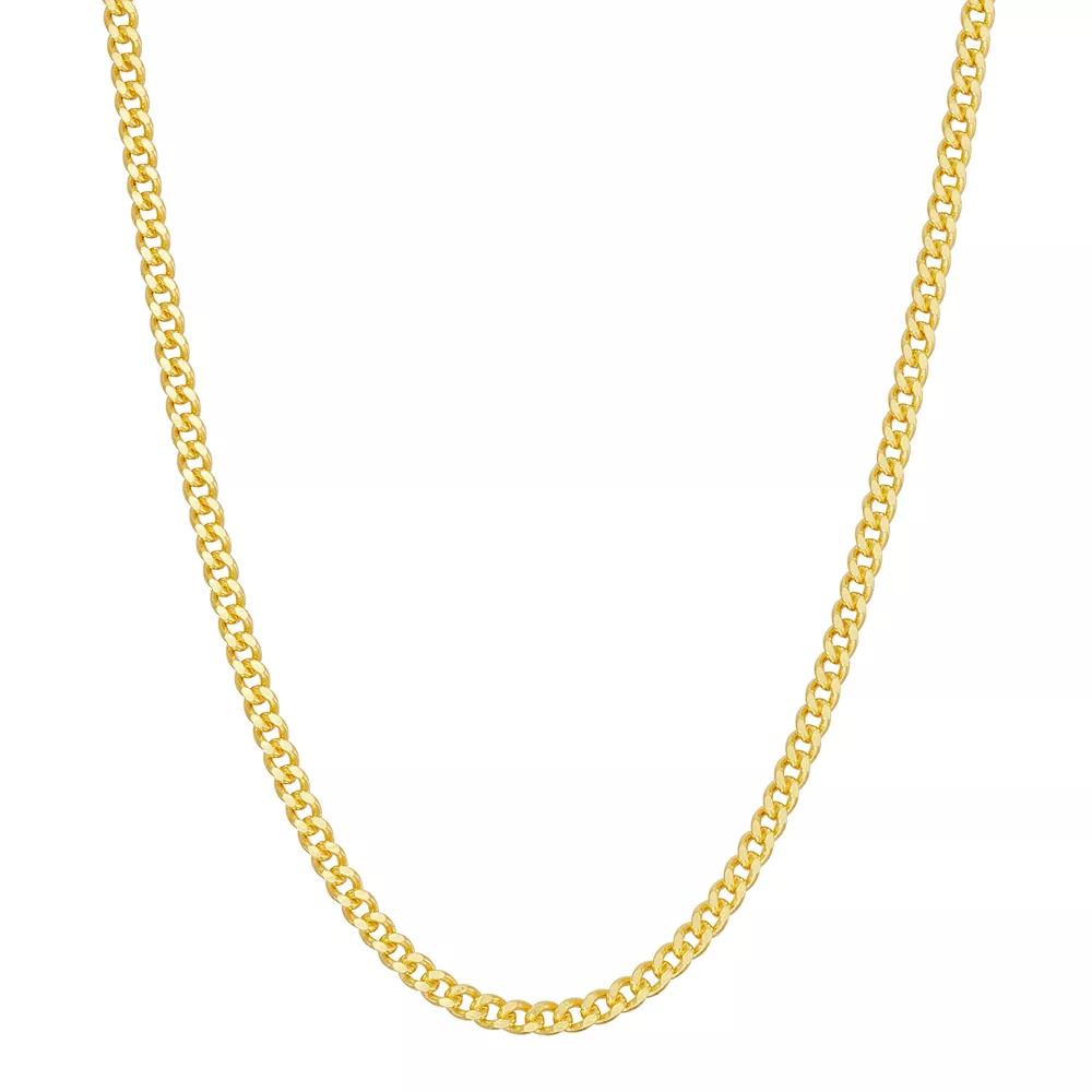 Jordan Blue Sterling Silver Curb Chain Necklace, Women's, Size: 18", Grey Product Image