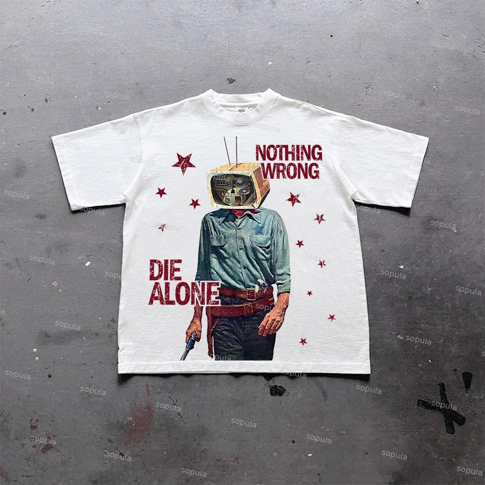 Sopula Nothing Wrong Graphic Print Cotton T-Shirt Product Image