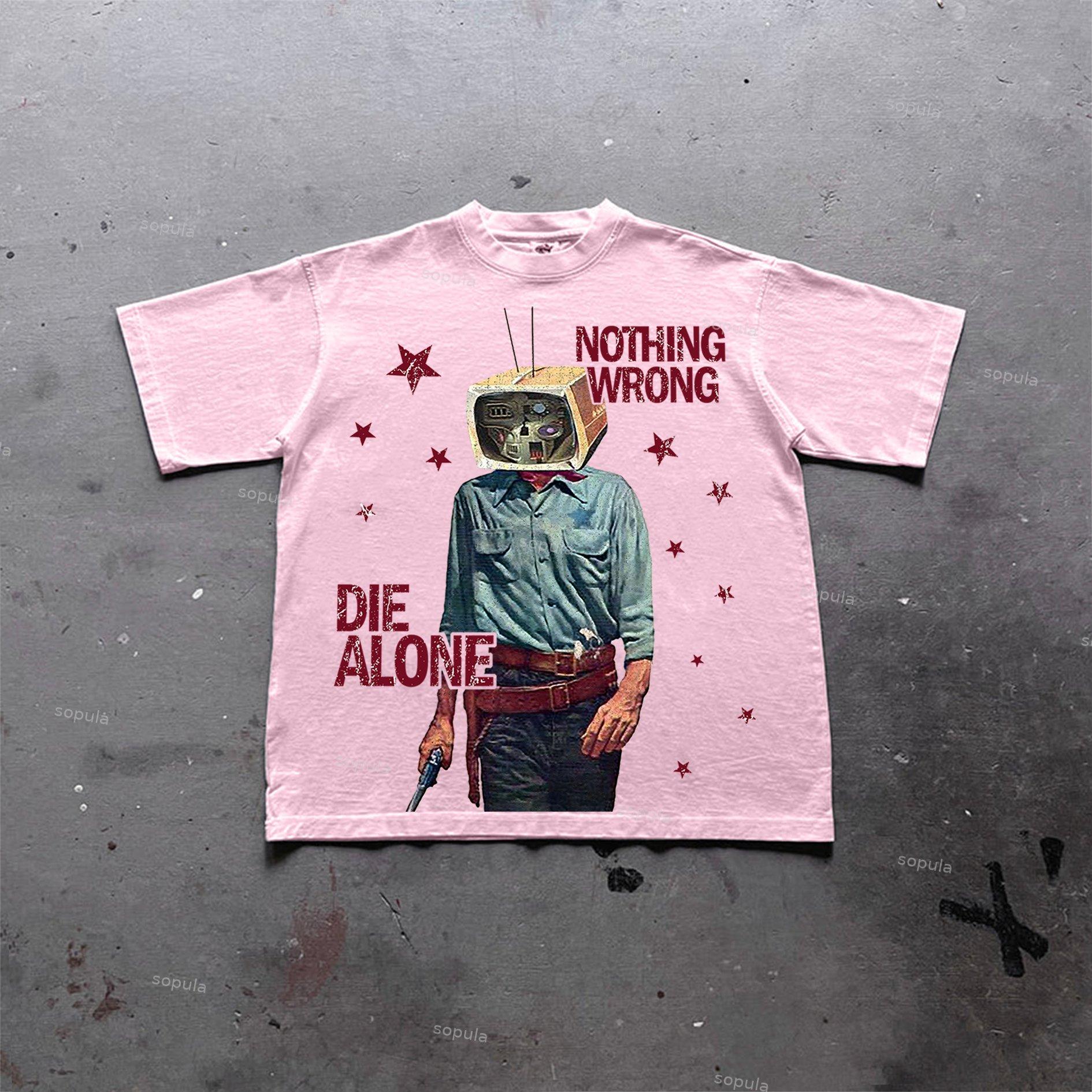 Sopula Nothing Wrong Graphic Print Cotton T-Shirt Product Image