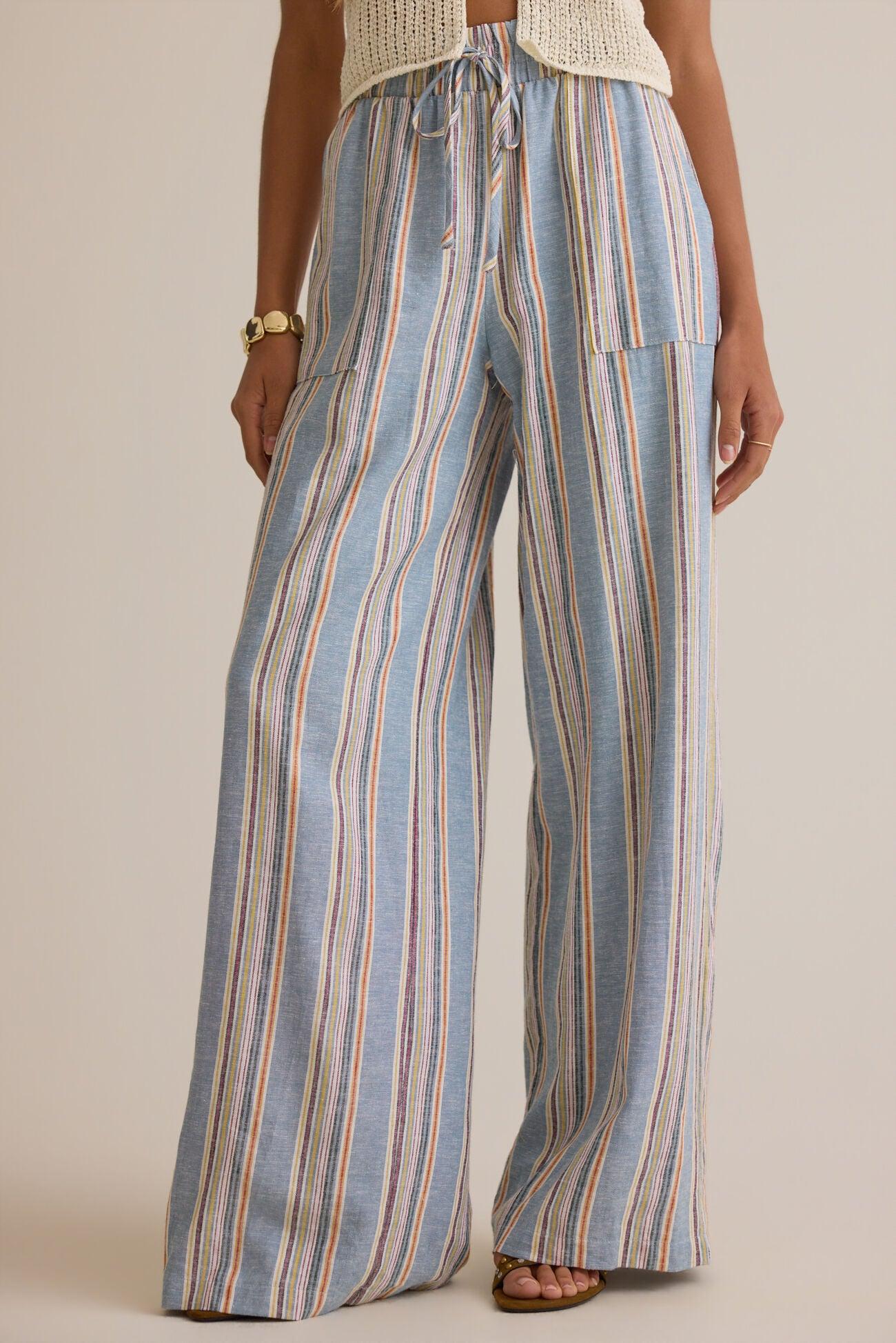 Rylen Stripe Linen Pant Product Image