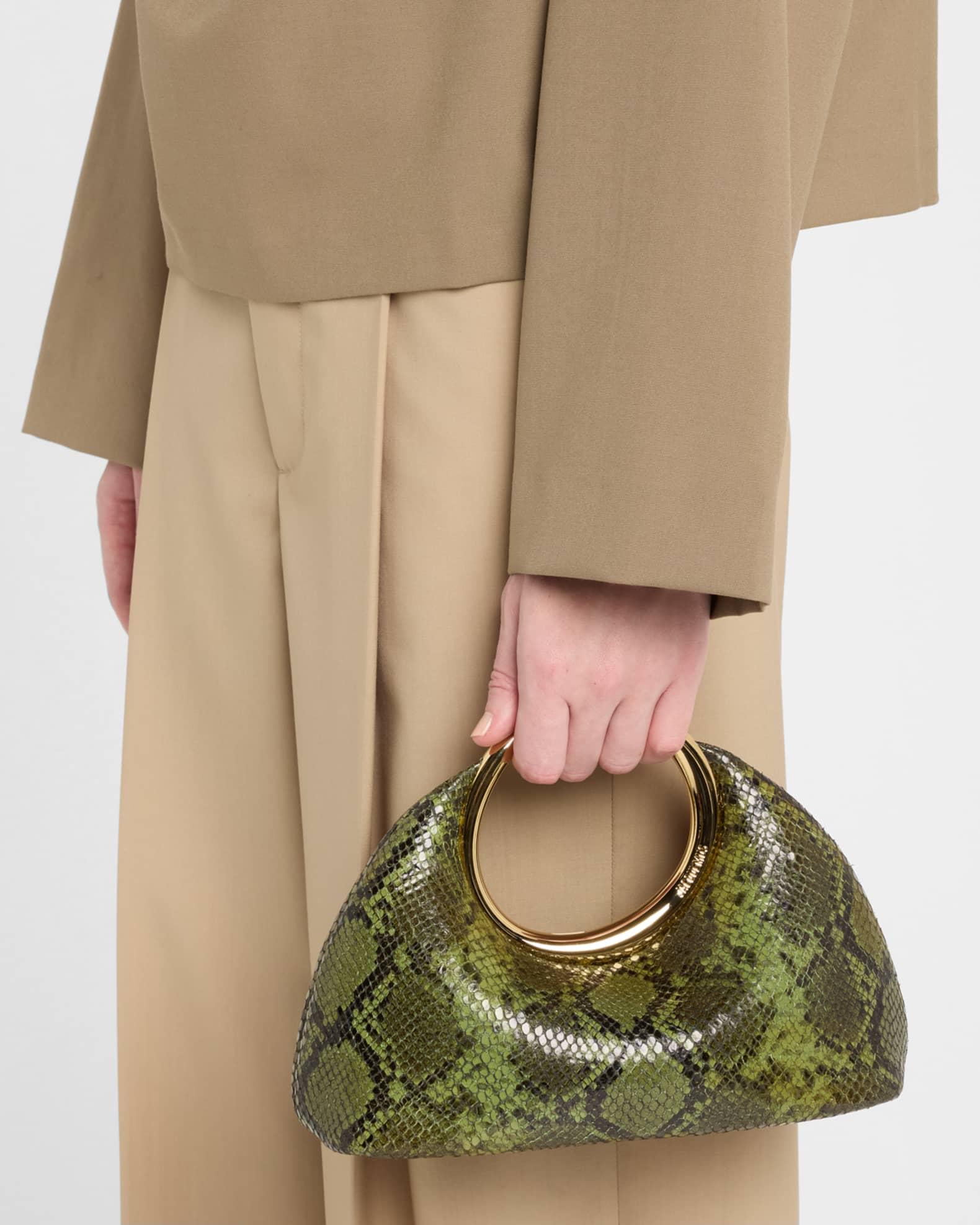 Le Petit Calino Snakeskin Printed Leather Top-Handle Bag Product Image