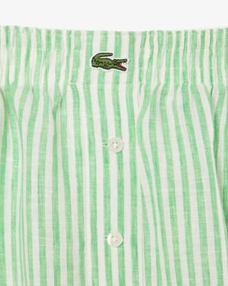 Loose Striped Linen Shorts Product Image