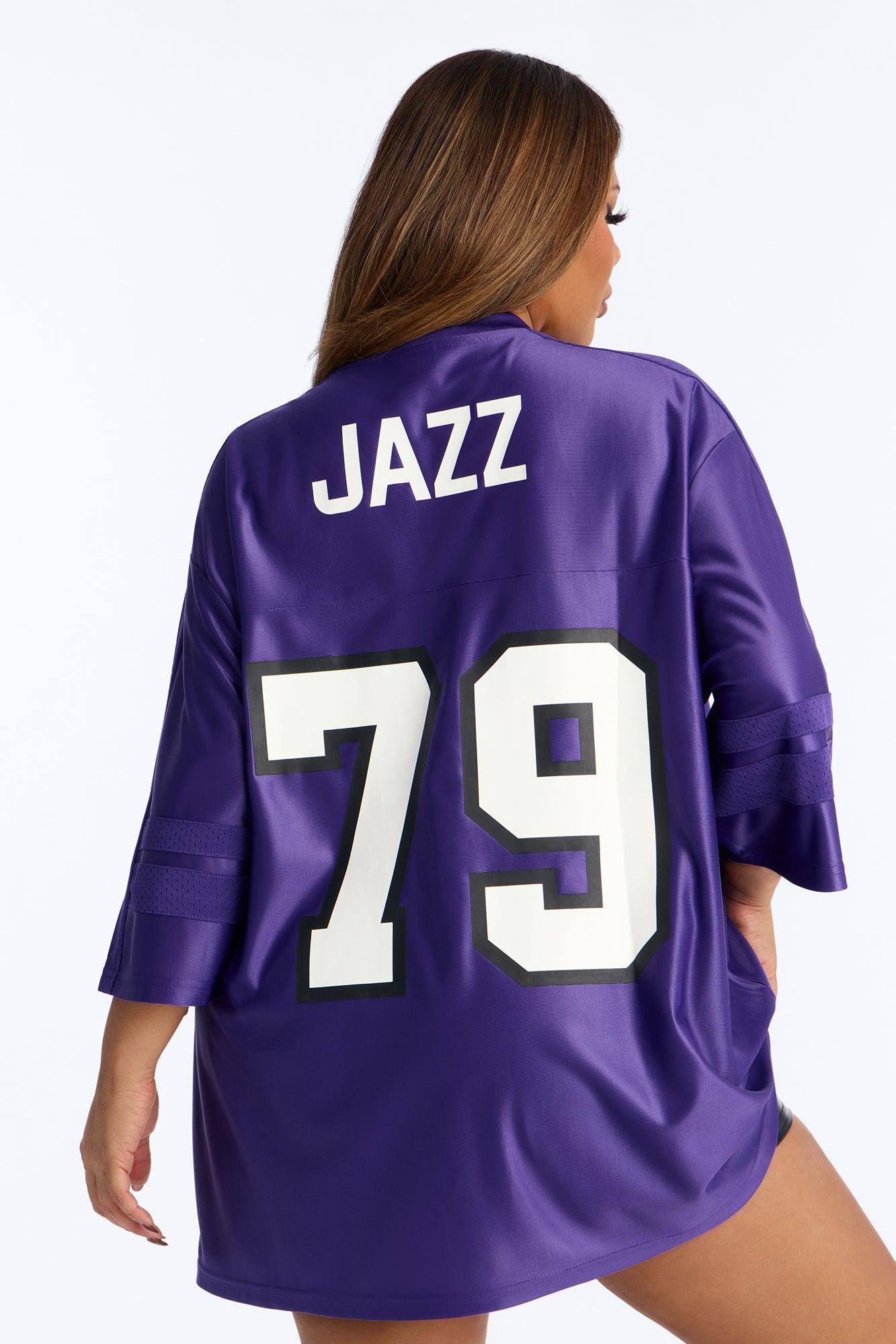 NBA Jazz Oversized Mesh Tee - Purple Female Product Image