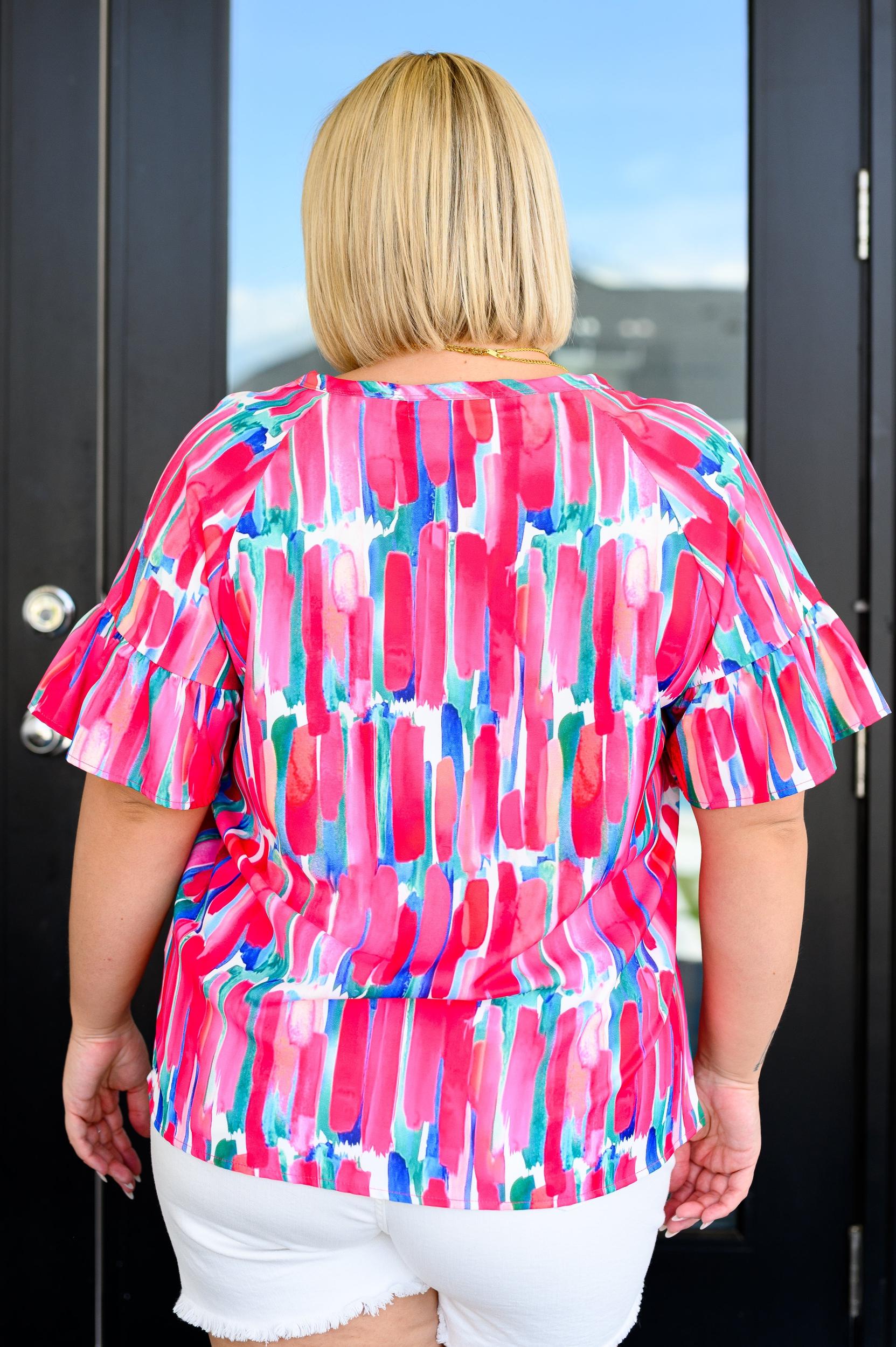 Art Exhibit V-Neck Blouse (Online Exclusive) Product Image