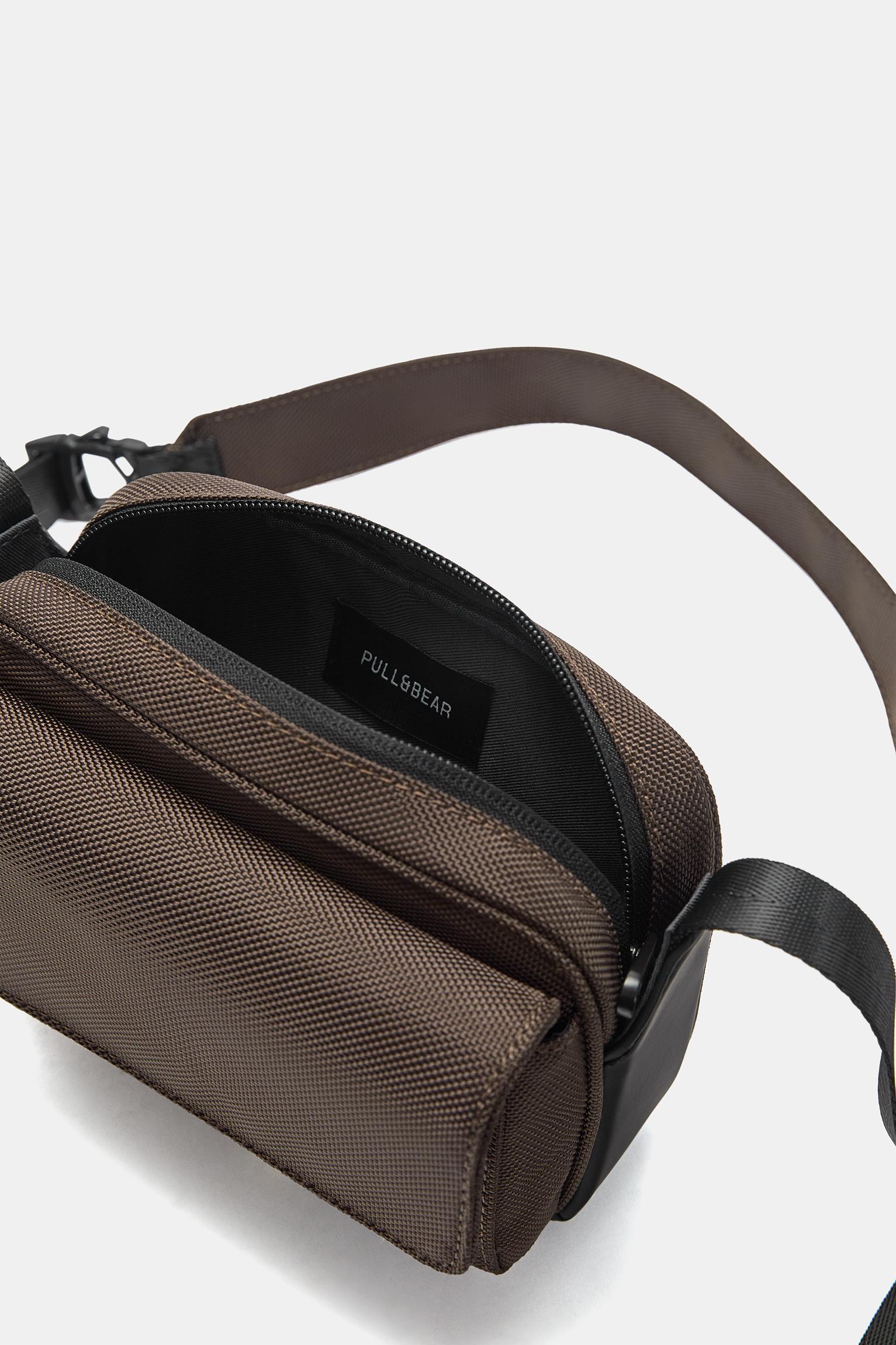 Nylon crossbody bag with flap Product Image