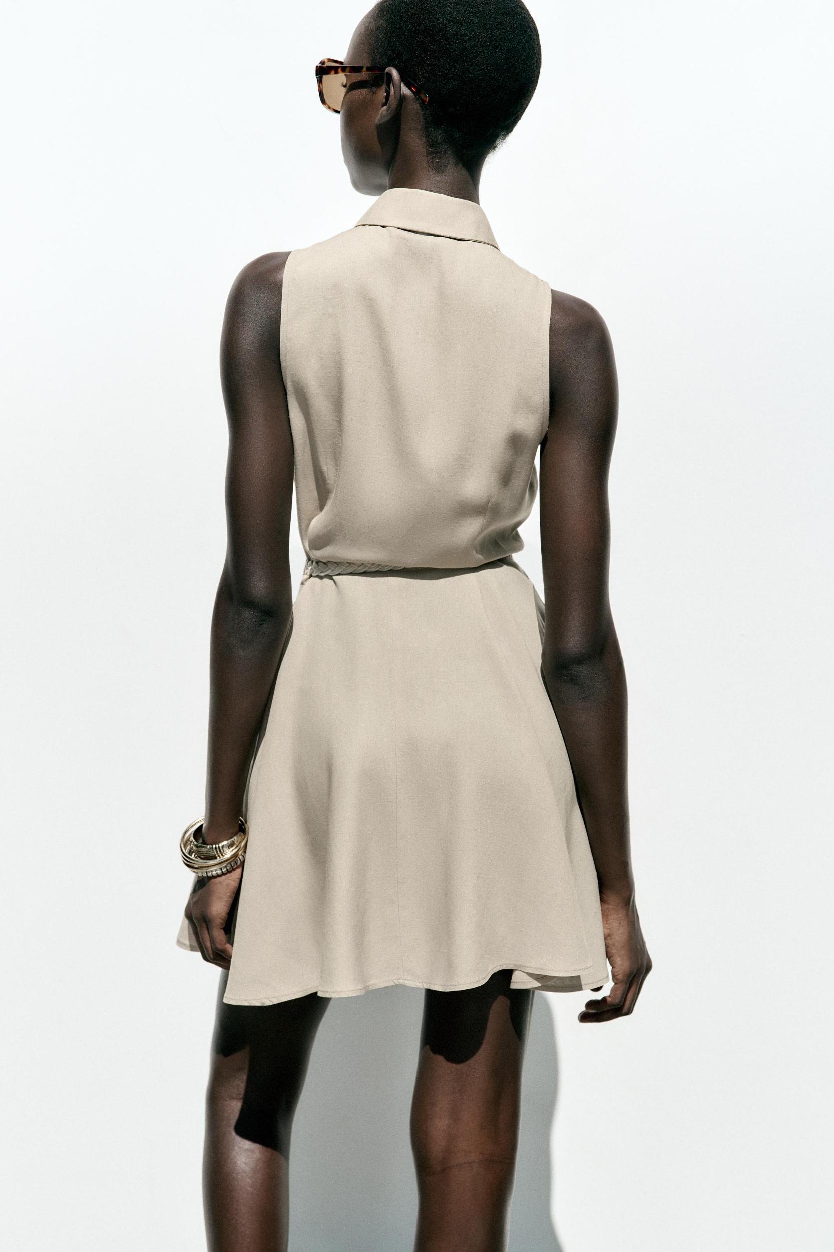 BELTED MINI DRESS Product Image