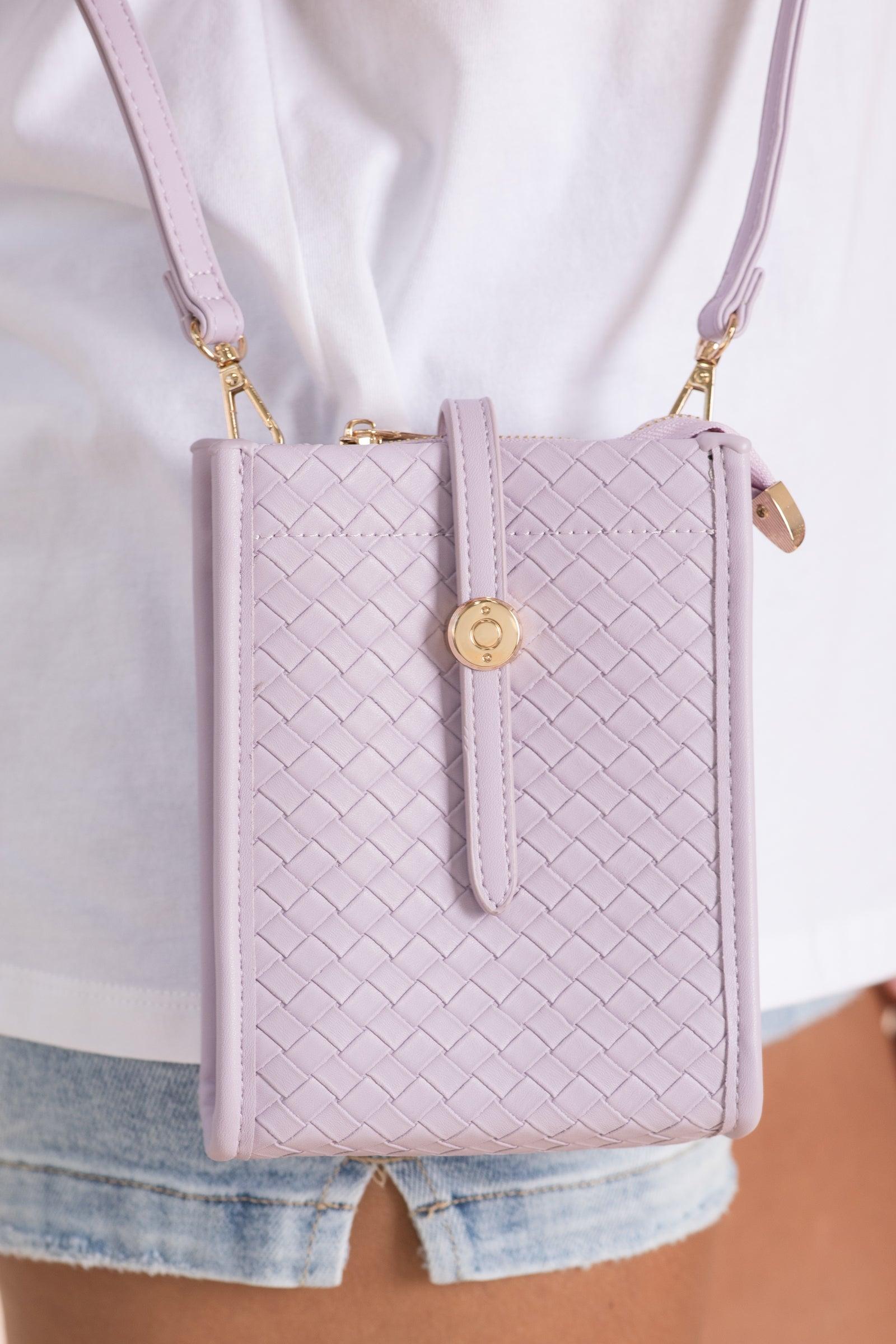 Woven Vegan Leather Parker Crossbody Bag Product Image