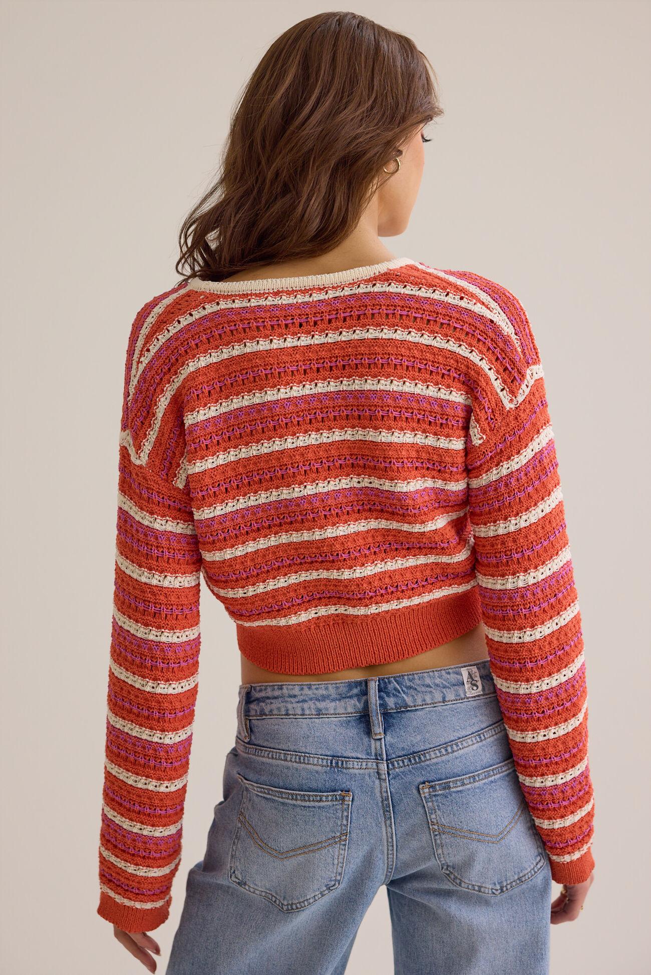 Rienna Striped Tie Front Top Product Image