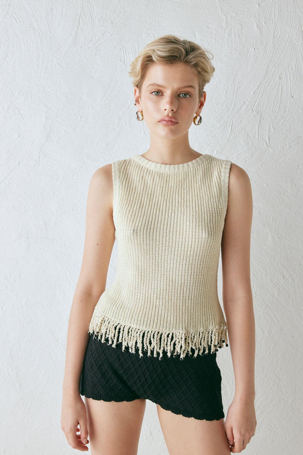 Coco Knit Top Natural Product Image