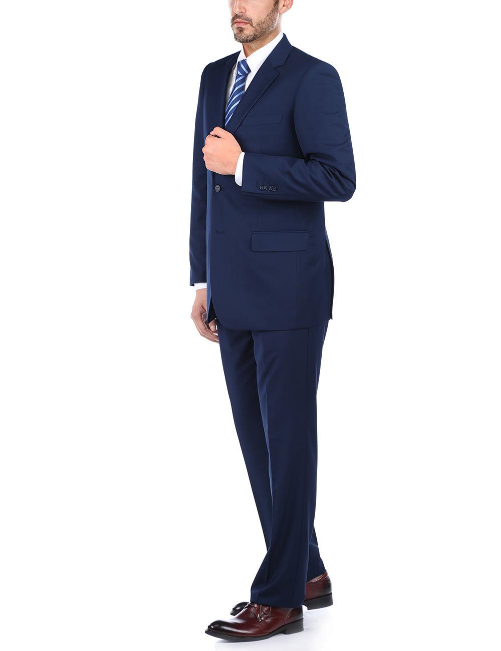 Vanderbilt Collection - Classic 2 Piece Suit 2 Buttons Regular Fit In Navy Product Image