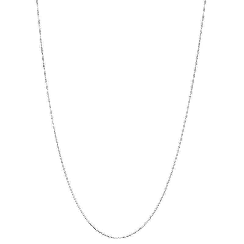 Silver Tone 18 Snake Chain Necklace, Womens Product Image
