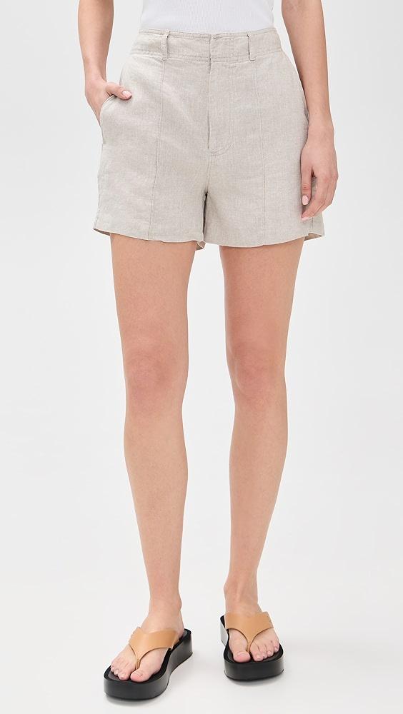 Madewell Pintucked Shorts in 100% Linen | Shopbop Product Image