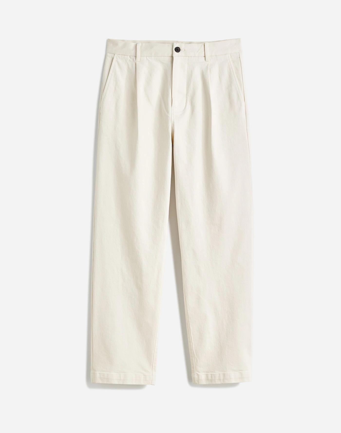 Pleated Twill Trousers Product Image