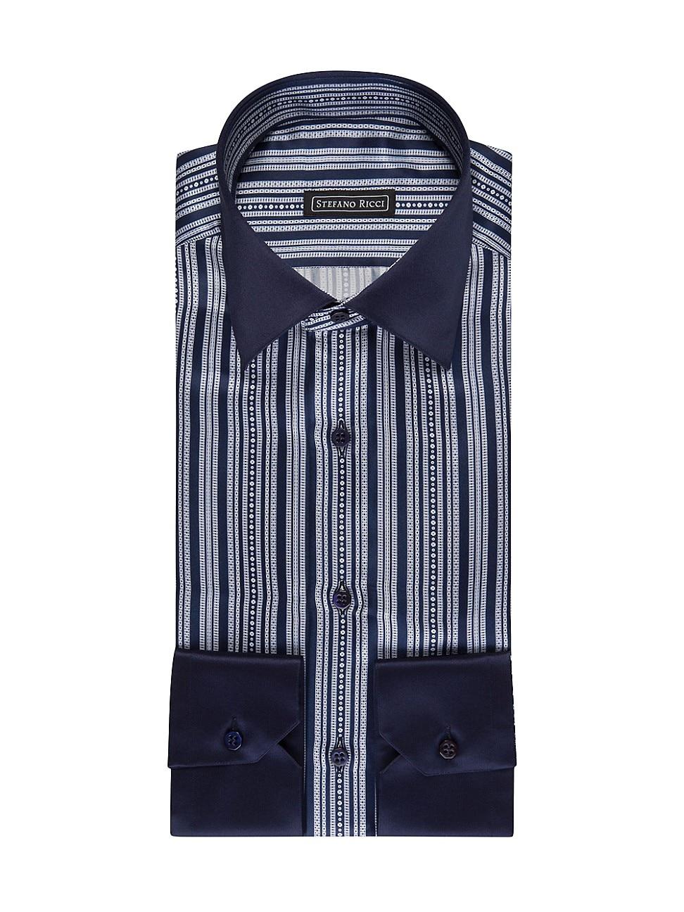 Mens Handmade Silk Dress Shirt Product Image