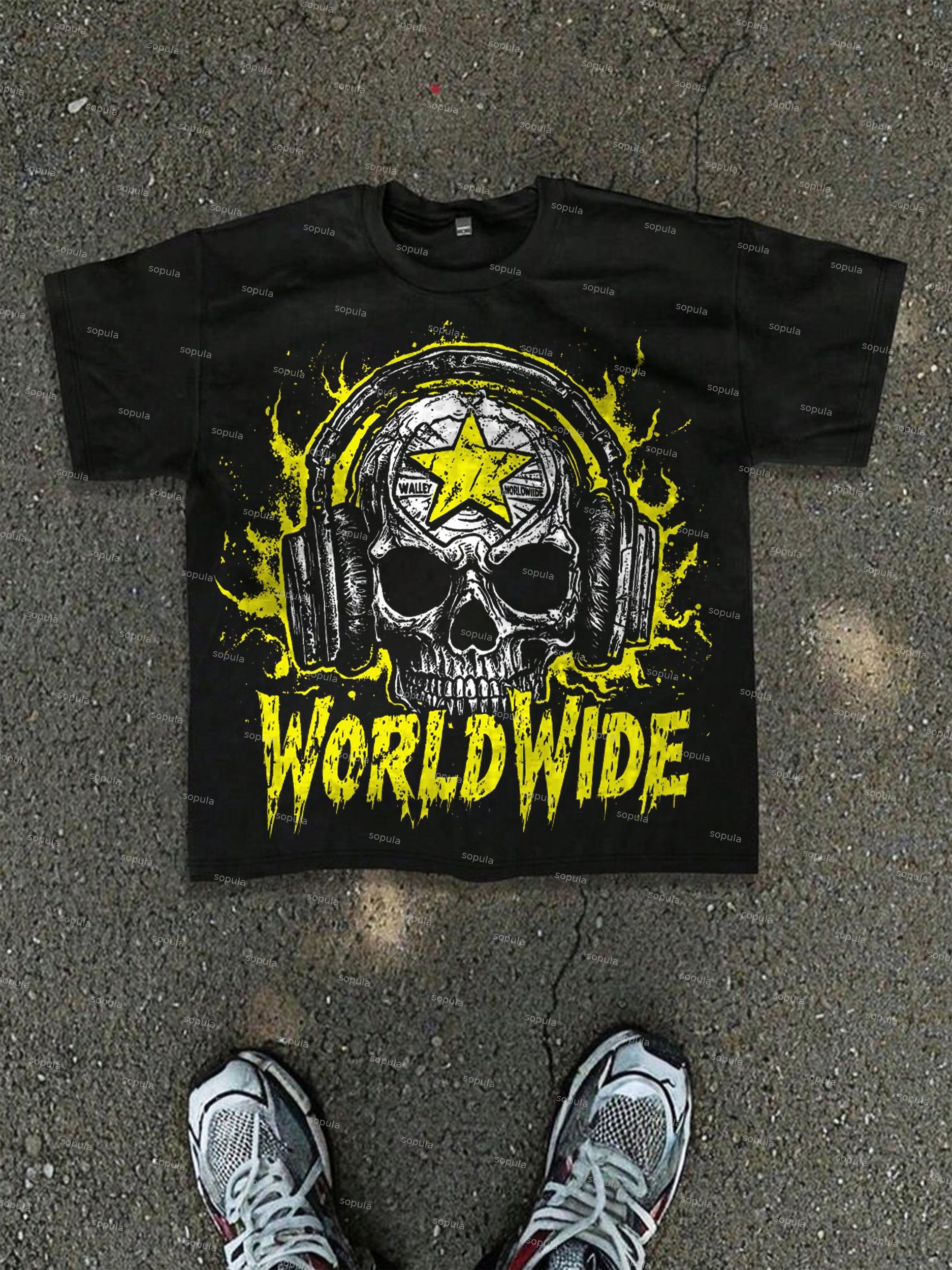 Skullwave Transmission Graphic Cotton T-shirt Product Image
