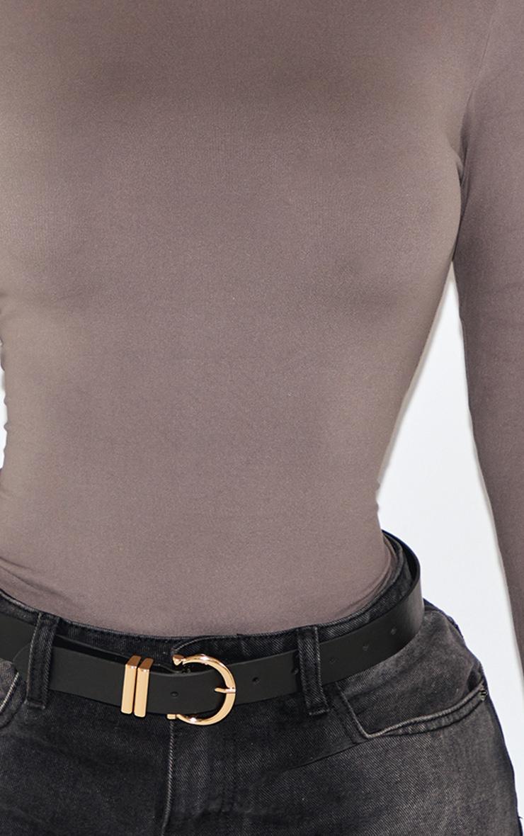 Shape Charcoal Sculpted Long Sleeve Bodysuit Product Image