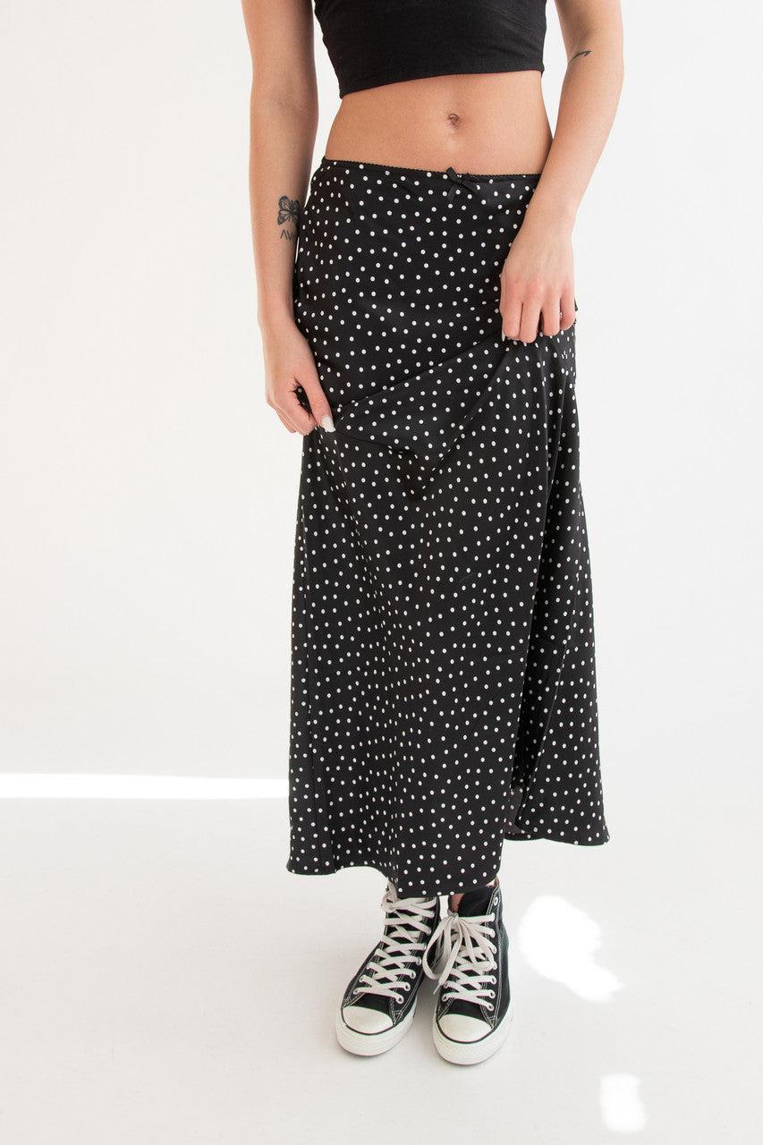 Patterned Satin Slip Skirt Product Image