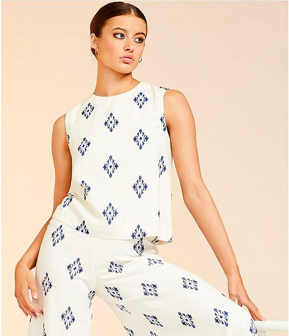 Alex Marie Coordinating Remi Linen Sleeveless Blouse Product Image