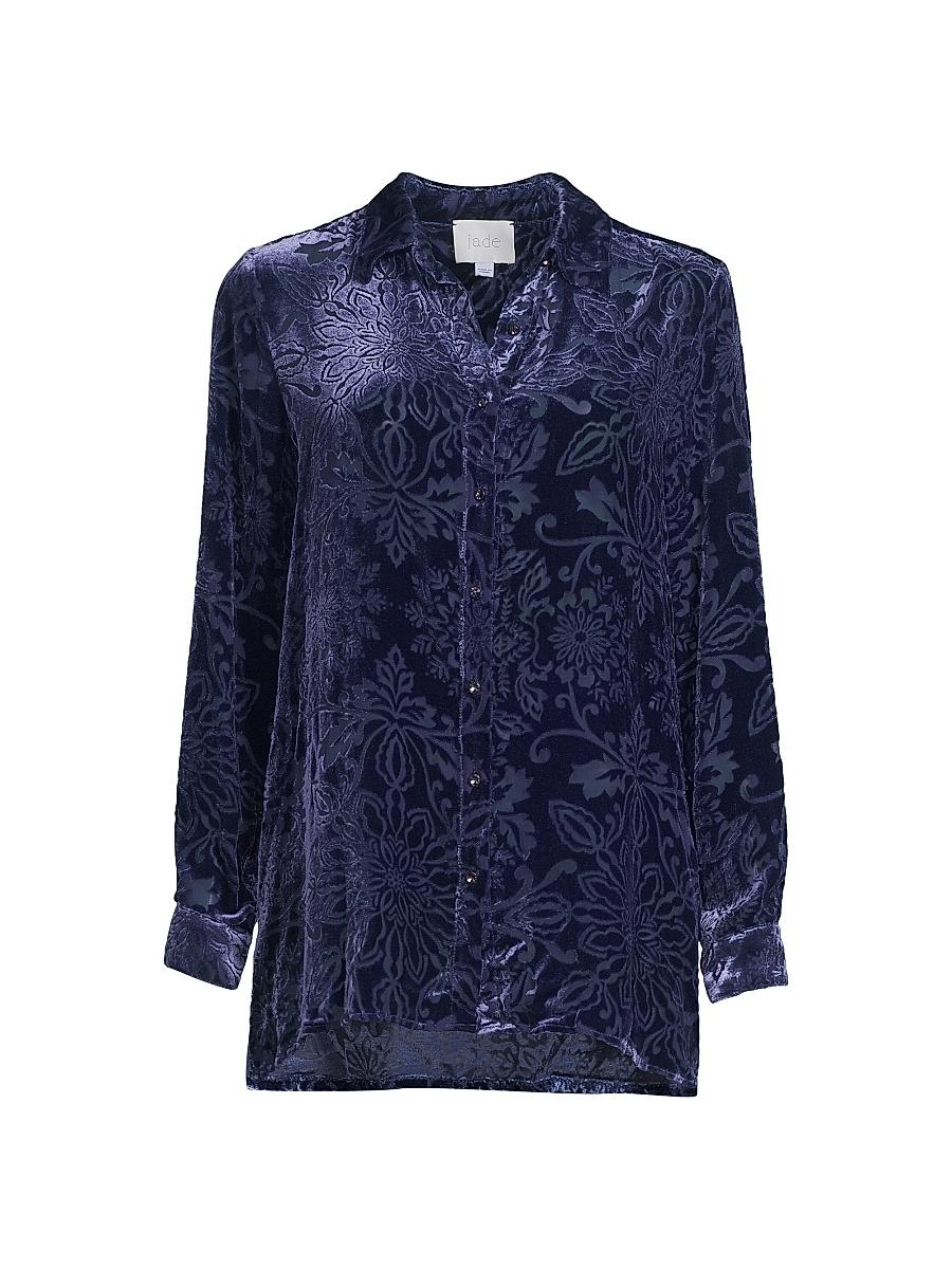 Womens Misty Floral Velour Shirt Product Image