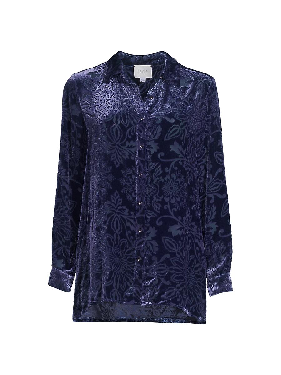 Womens Misty Floral Velour Shirt Product Image