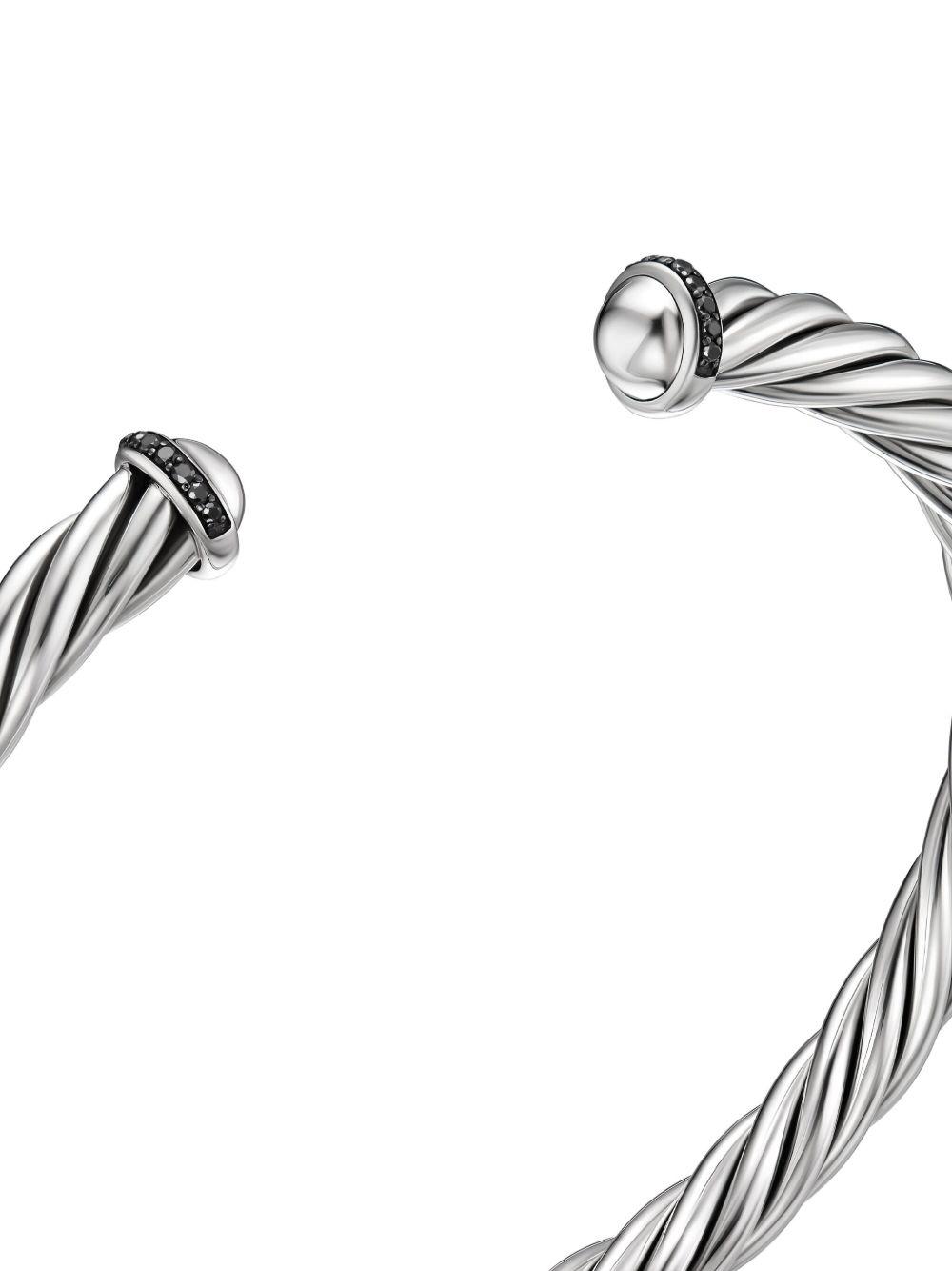 sterling silver Cable Cuff diamond bracelet (6mm) Product Image