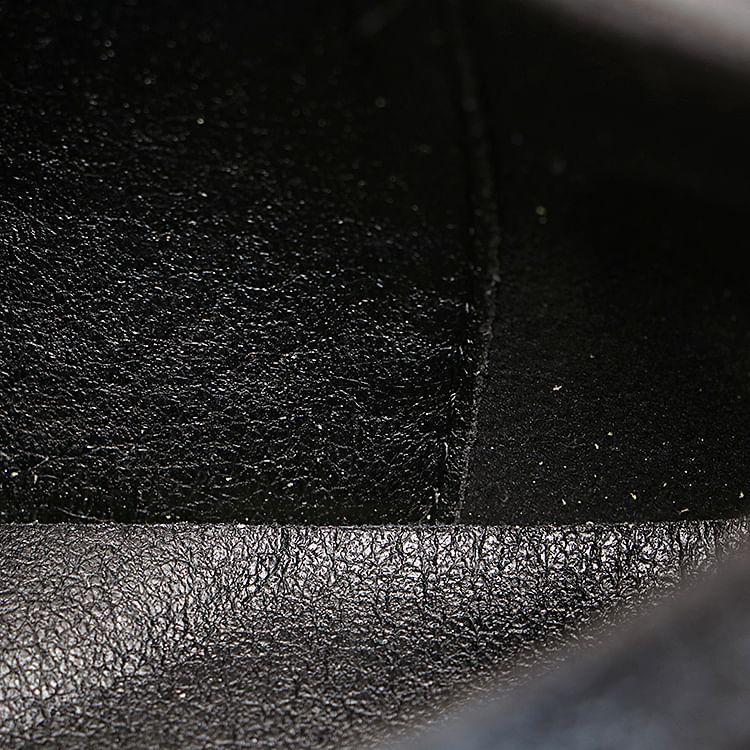 Platform Skull Lace-Up Faux Leather Shoes Product Image