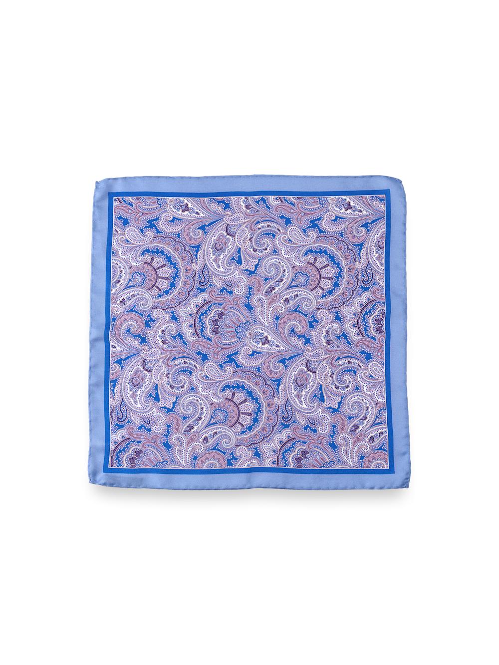 Paisley Silk Pocket Square - Blue Multi Product Image