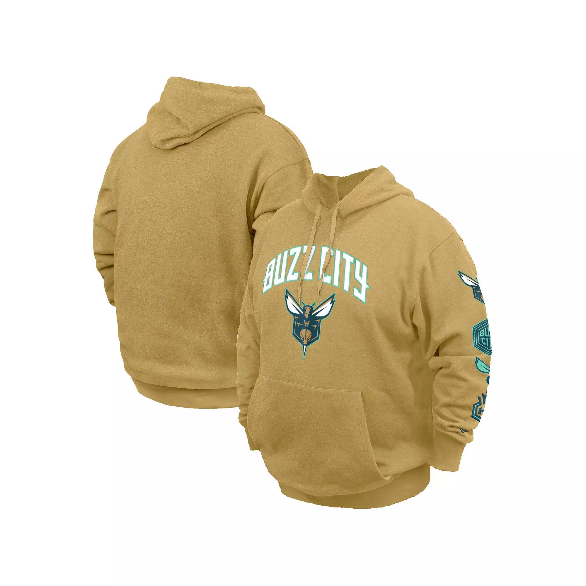 Men's New Era Tan Charlotte Hornets Big & Tall 2023/24 City Edition Pullover Hoodie, Size: 3XB, Chr Team Product Image