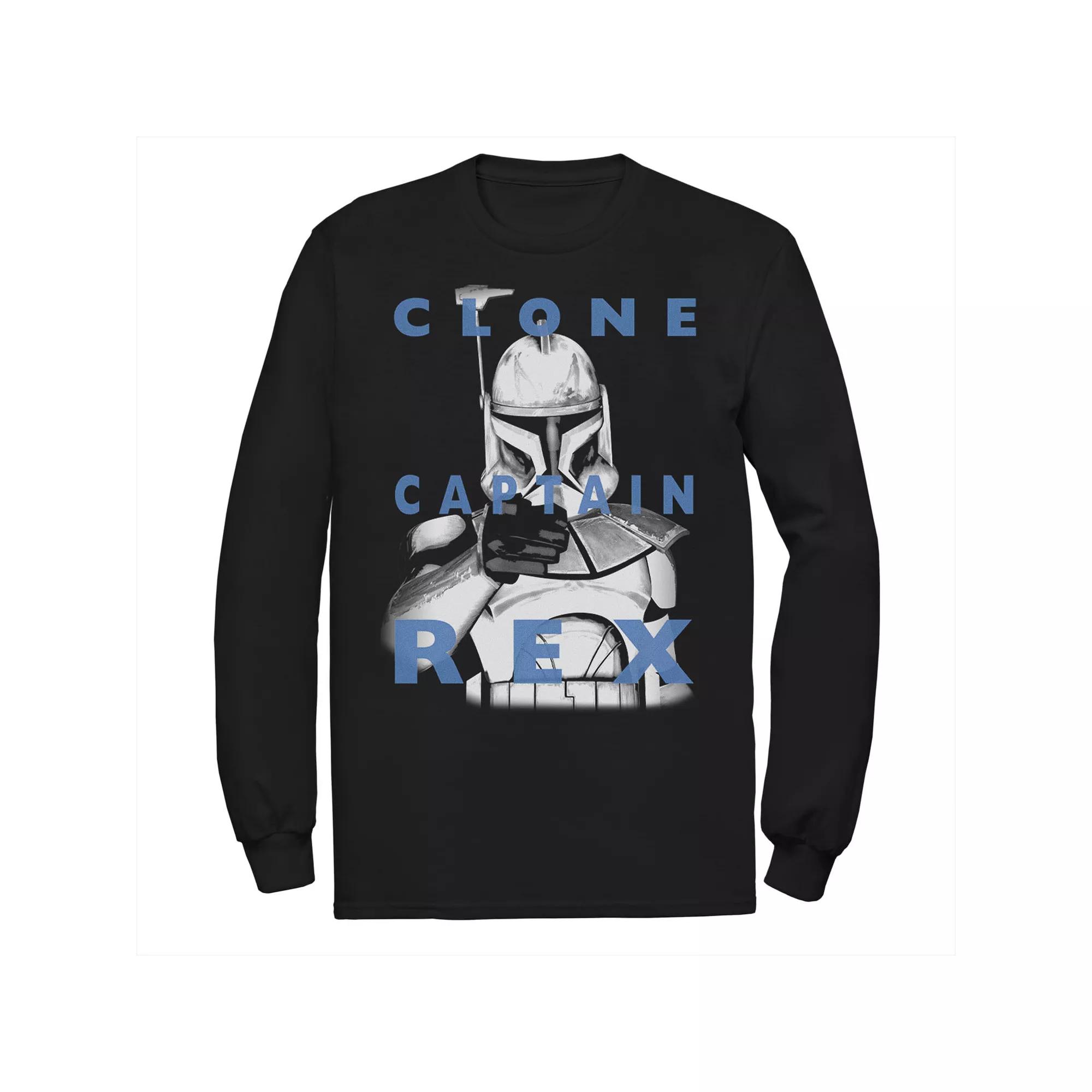 Men's Star Wars: Clone Wars Clone Captain Rex Text Overlay Tee,  Product Image