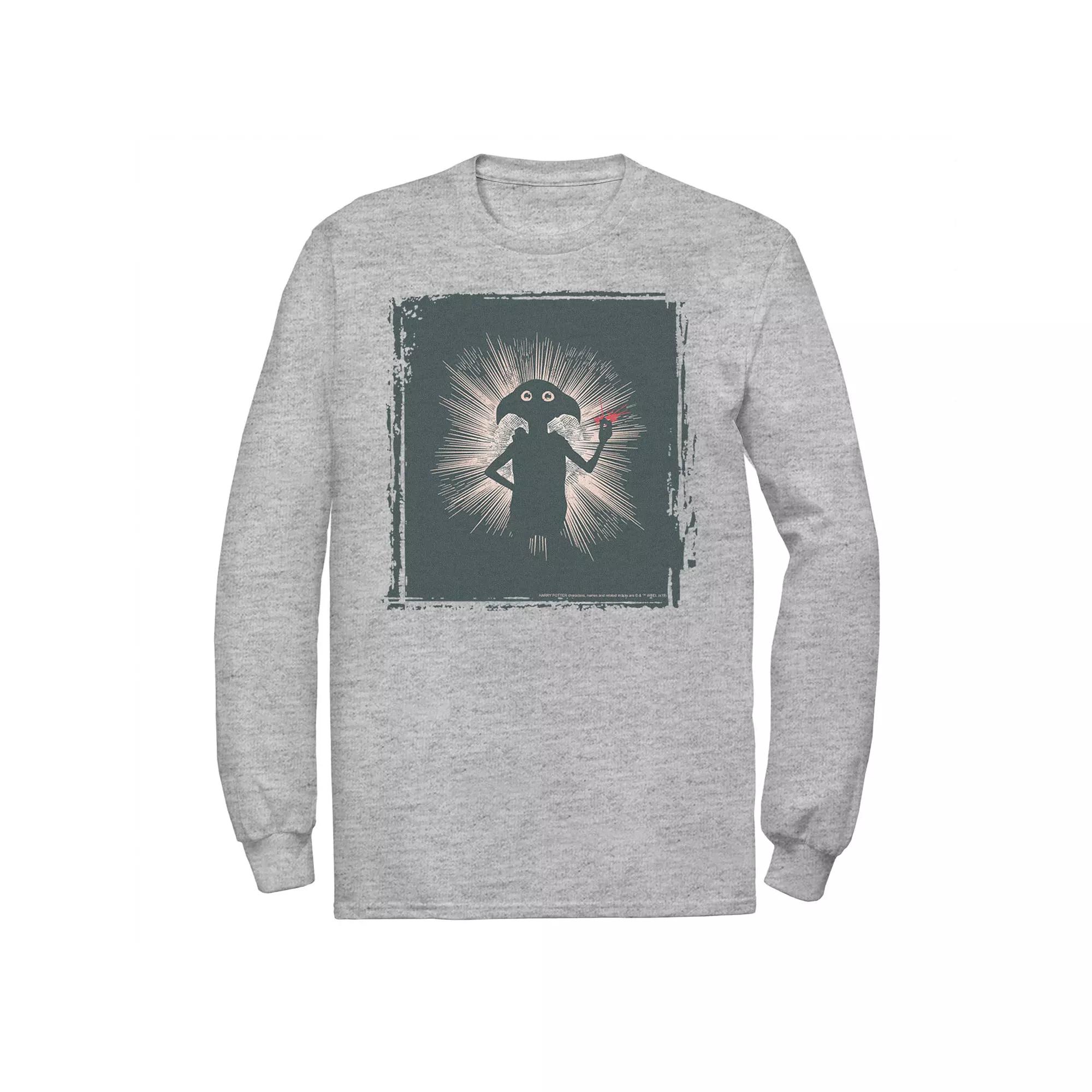 Men's Harry Potter Dobby Magical Snap Silhouette Long Sleeve Graphic Tee,  Product Image