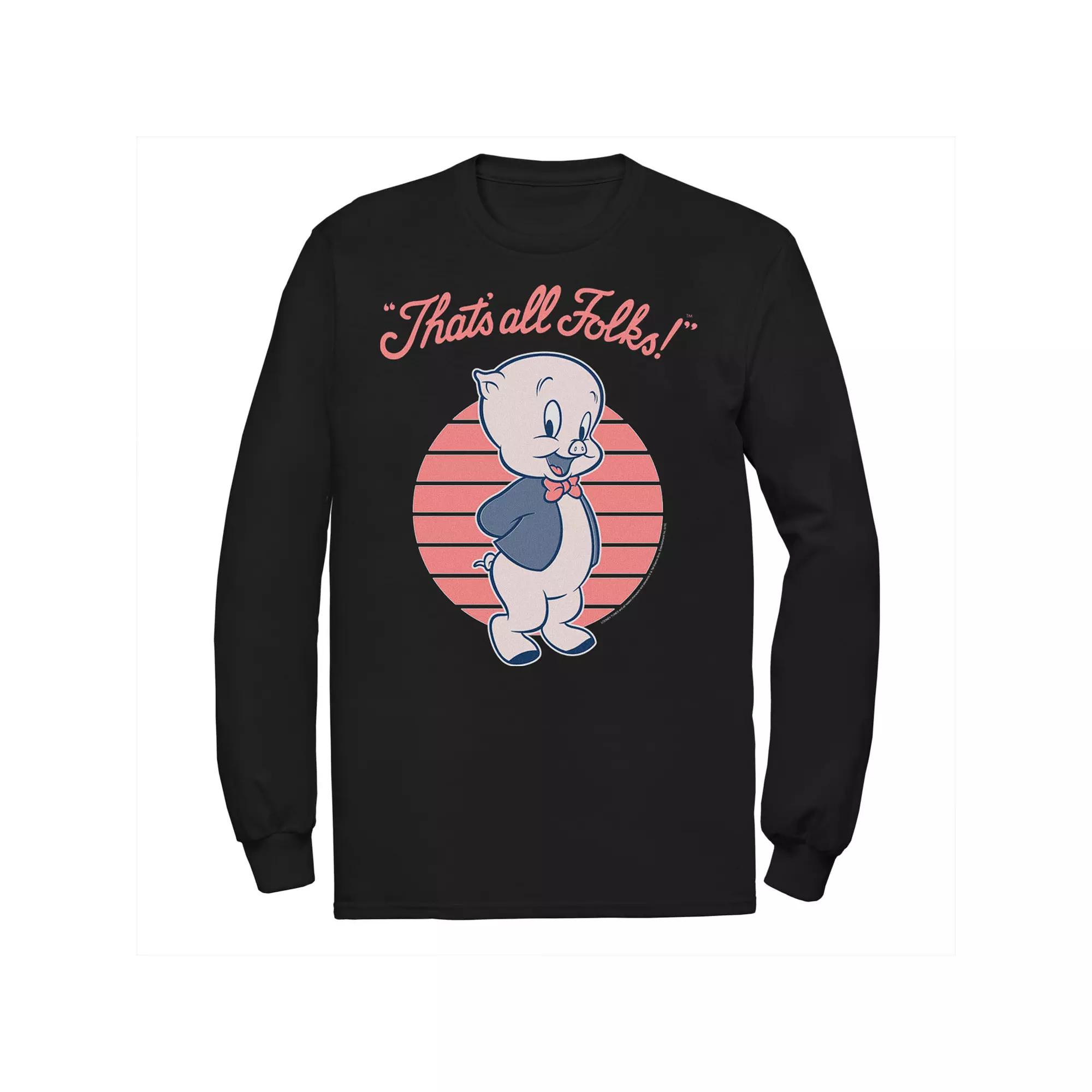 Men's Looney Tunes Porky Pig That's All Folks Tee,  Product Image