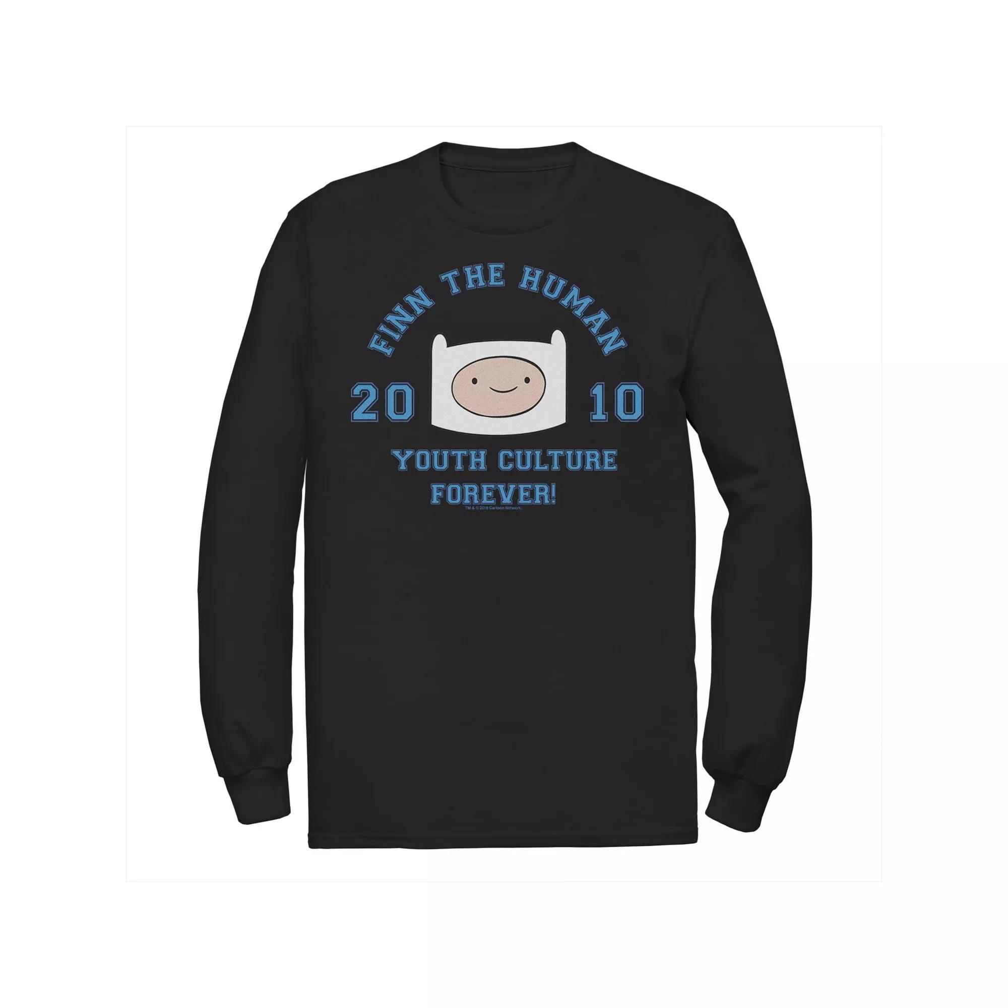 Men's Adventure Time Finn The Human Youth Culture Forever Long Sleeve Tee,  Product Image