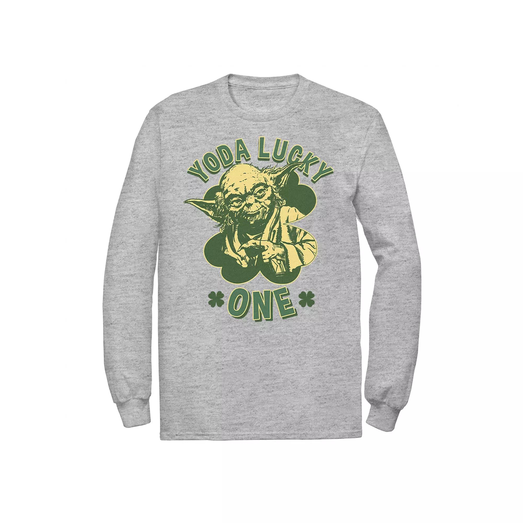 Men's Star Wars Yoda Lucky One Retro St Patrick's Day Tee,  Product Image