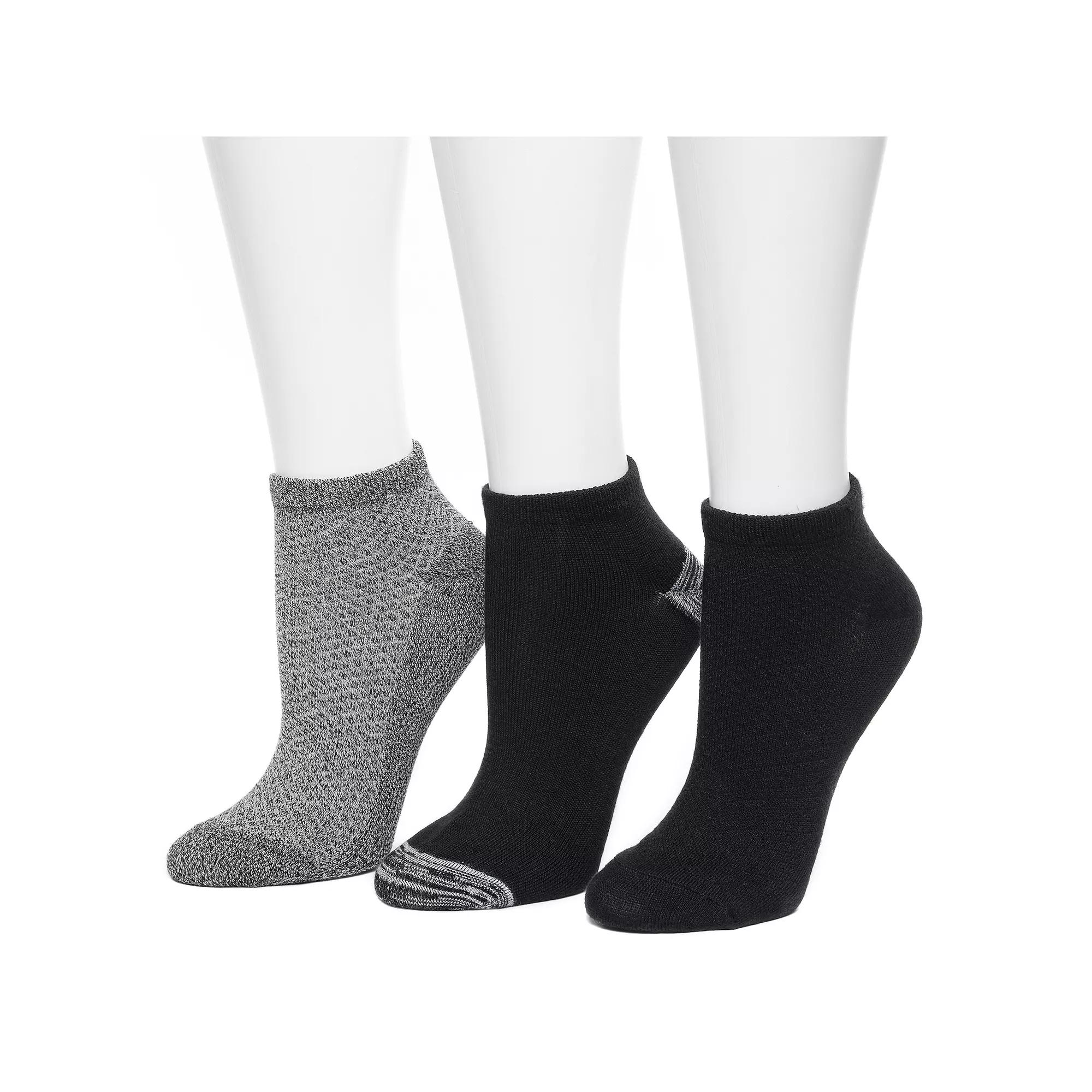 Womens Cuddl Duds Everyday 3-Pack Low Cut Socks Product Image