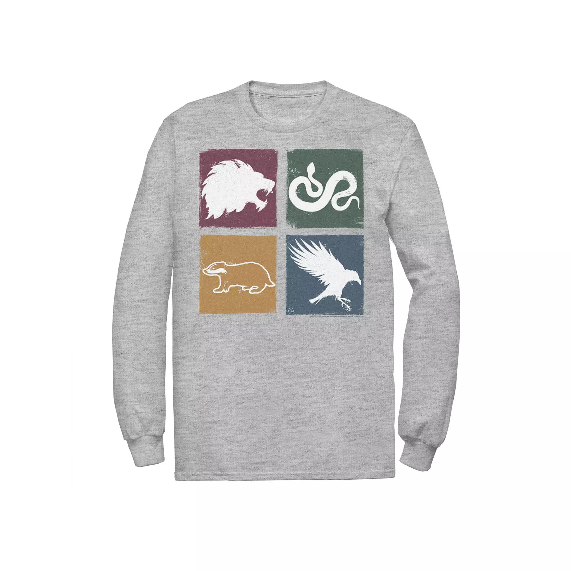 Men's Harry Potter Simple House Crest Box Up Tee, Size: XL, Athletic Grey Product Image