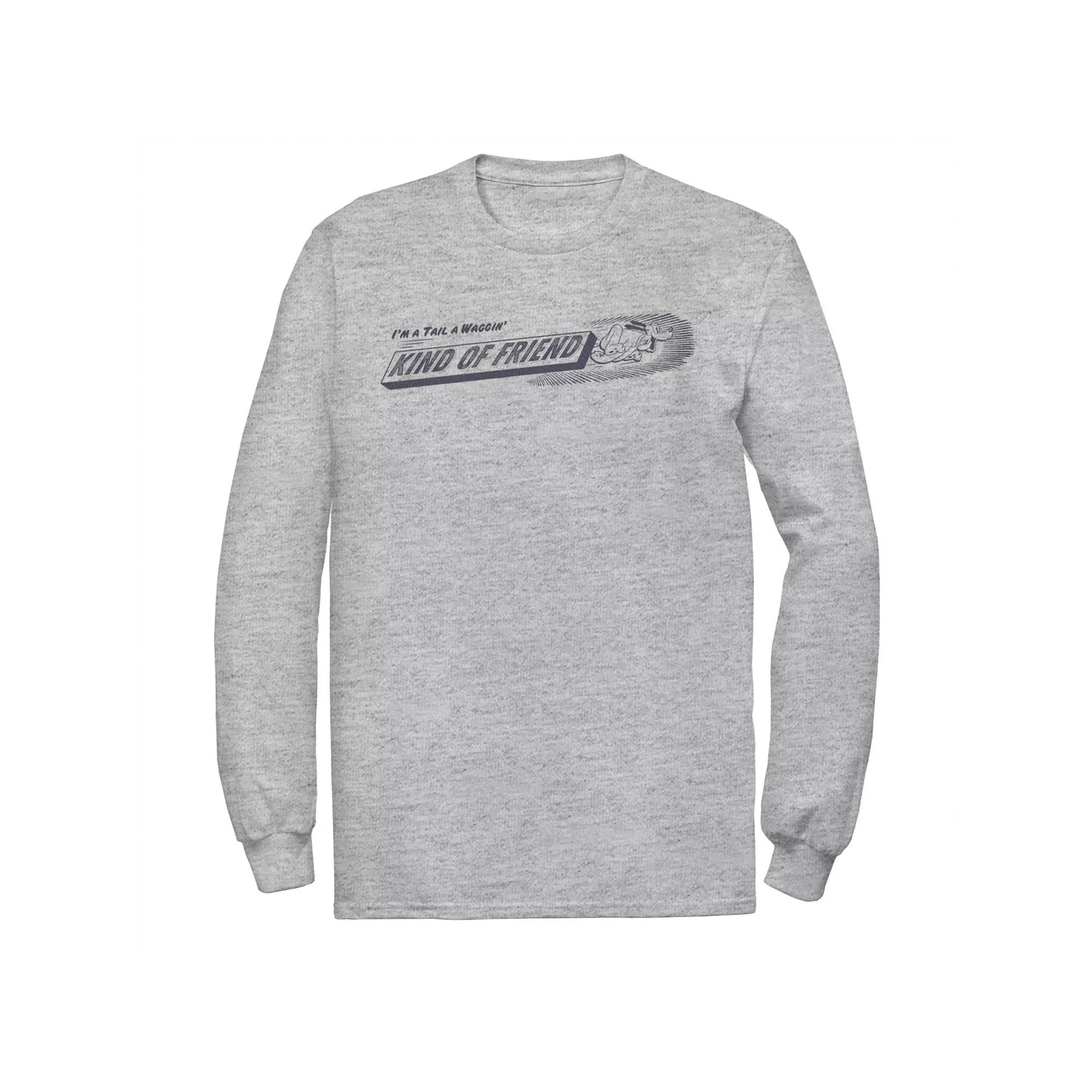 Disney's Mickey Mouse & Friends Big & Tall Pluto Tail A Waggin' Kind of Friend Long Sleeve Graphic Tee, Men's,  Product Image