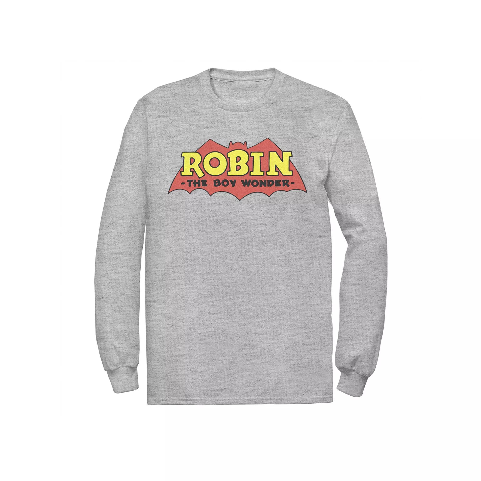 Men's DC Comics Robin The Boy Wonder Classic Logo Tee, Size: XL, Athletic Grey Product Image