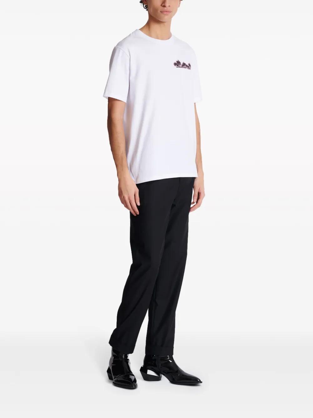 Club-print cotton T-shirt Product Image