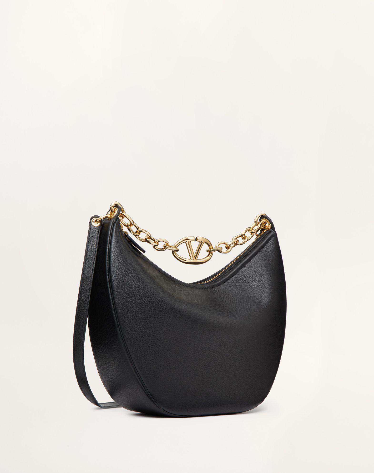 Vlogo Moon Medium Grainy Calfskin Hobo Bag With Chain Product Image