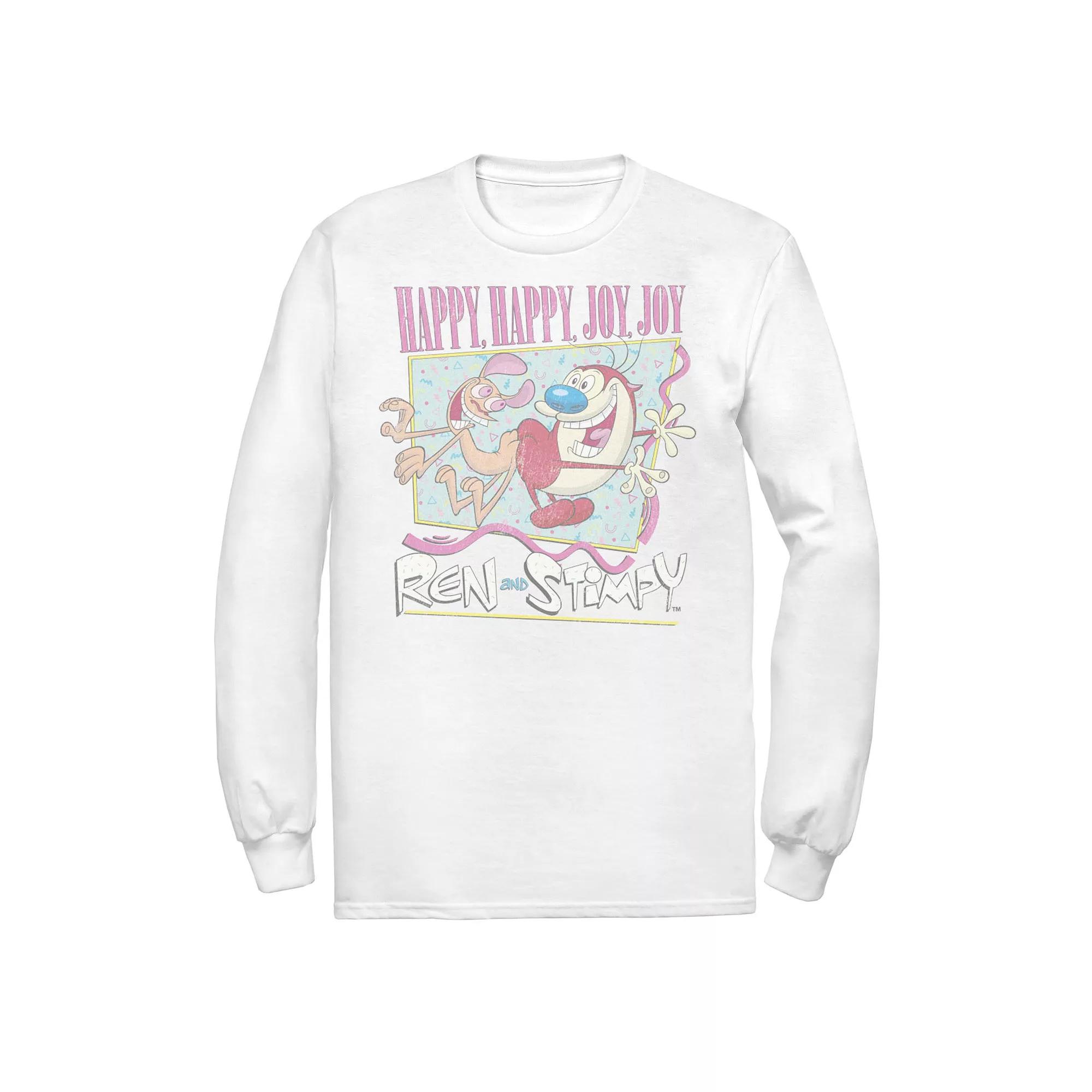 Men's Ren & Stimpy 90's Style Long Sleeve Tee,  Product Image
