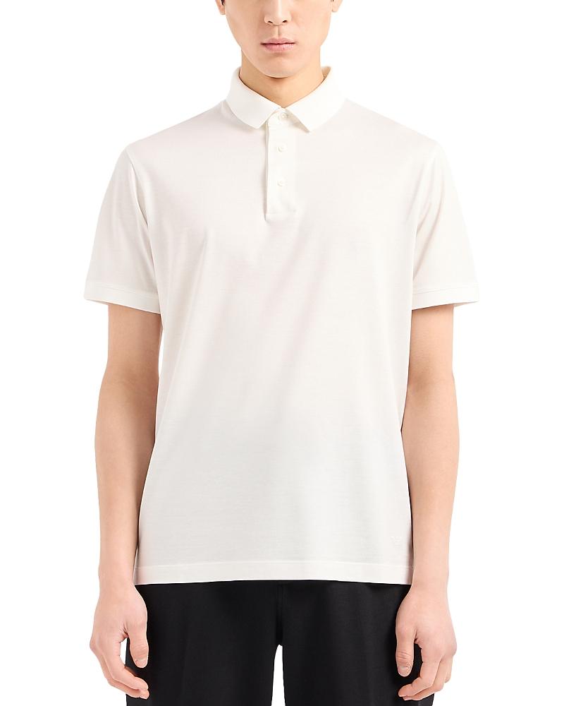 Mens Solid Jersey-Stretch Polo Shirt Product Image