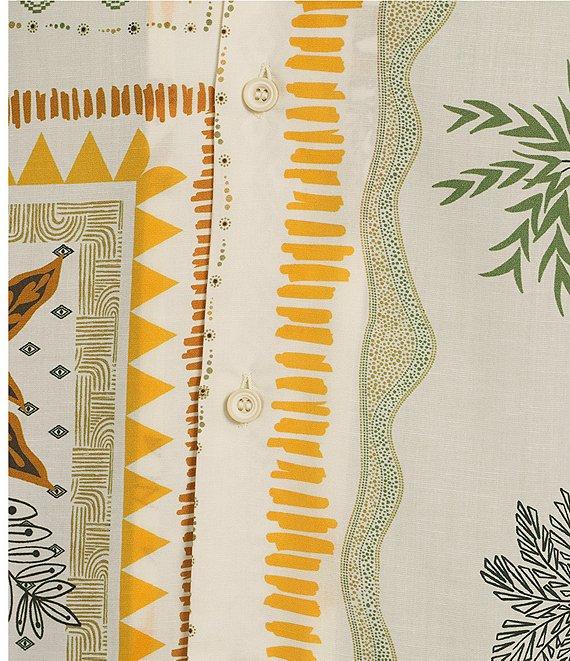 Murano Crocodile World Collection Slim Fit Placed Bandana Print Short Sleeve Woven Camp Shirt Product Image