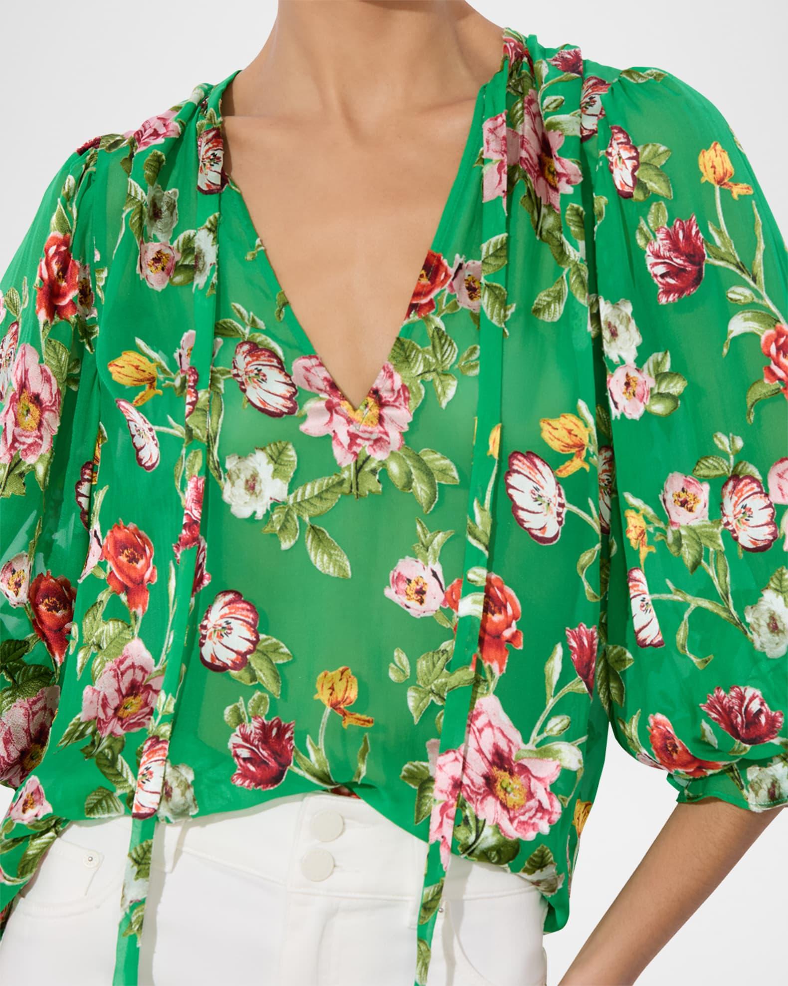 Moranne Tie-Neck Blouse Product Image