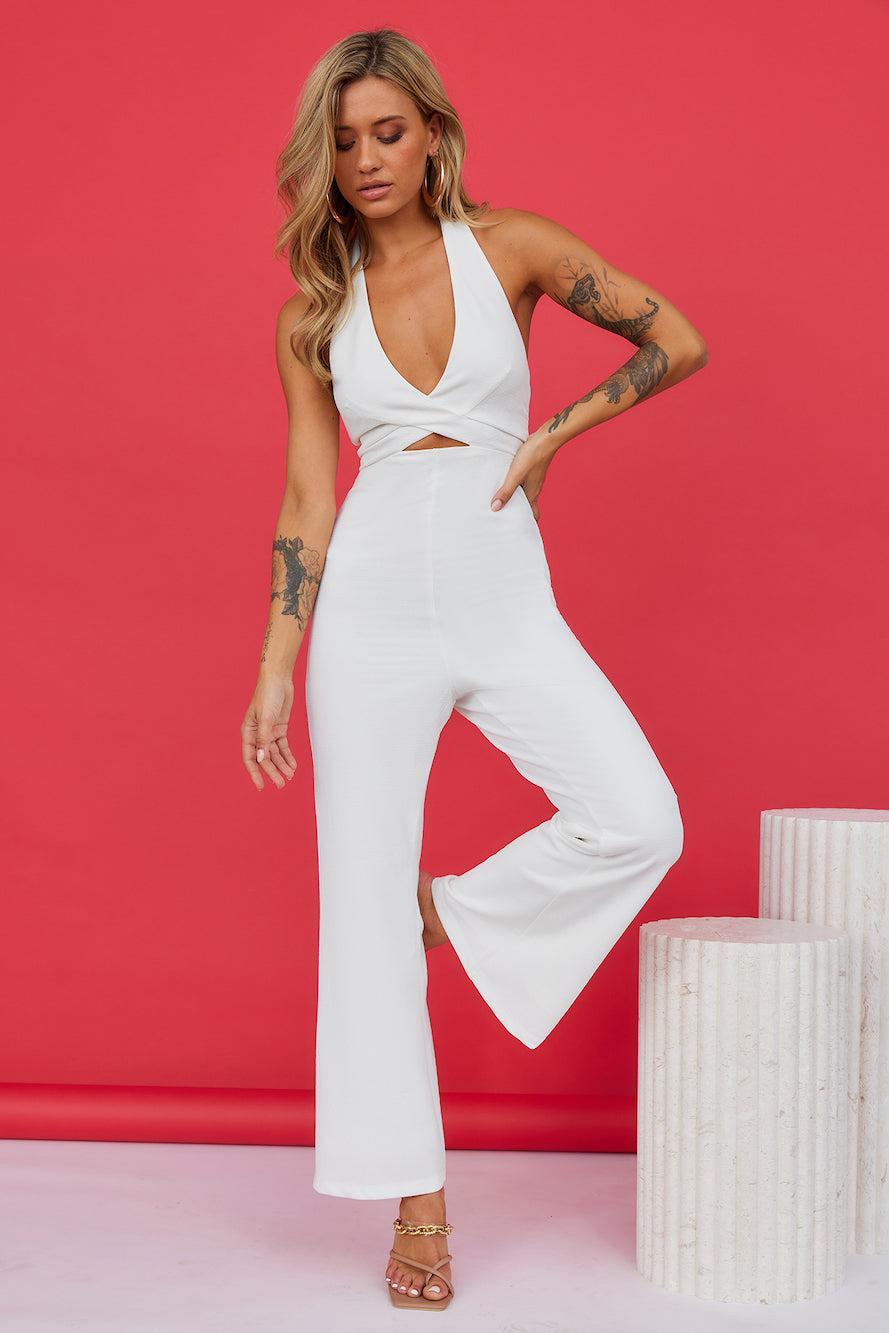 Ambitious Lover Jumpsuit White Product Image
