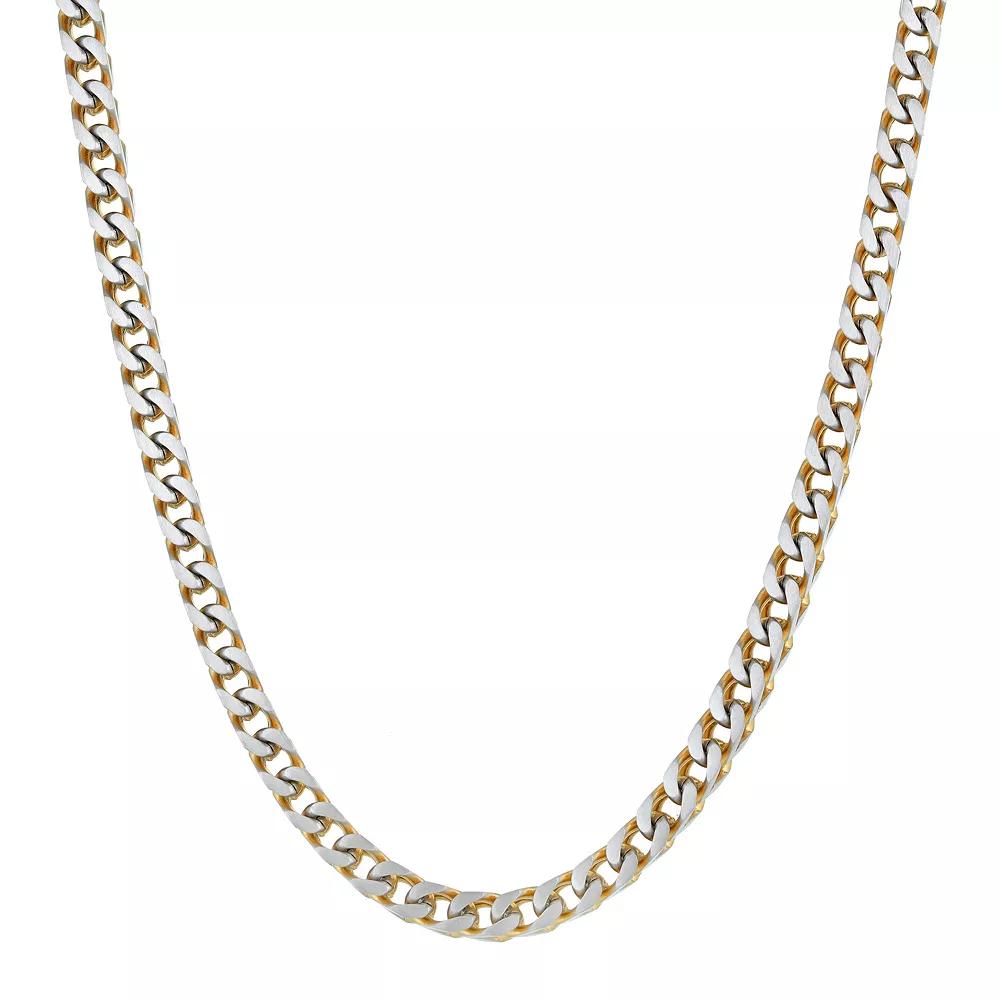 Men's LYNX Gold Tone Ion-Plated Stainless Steel Necklace, Size: 24" Product Image