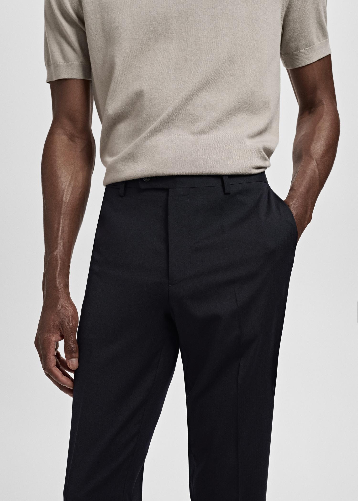 Turin 100% virgin wool suit pants - Men | MANGO USA Product Image