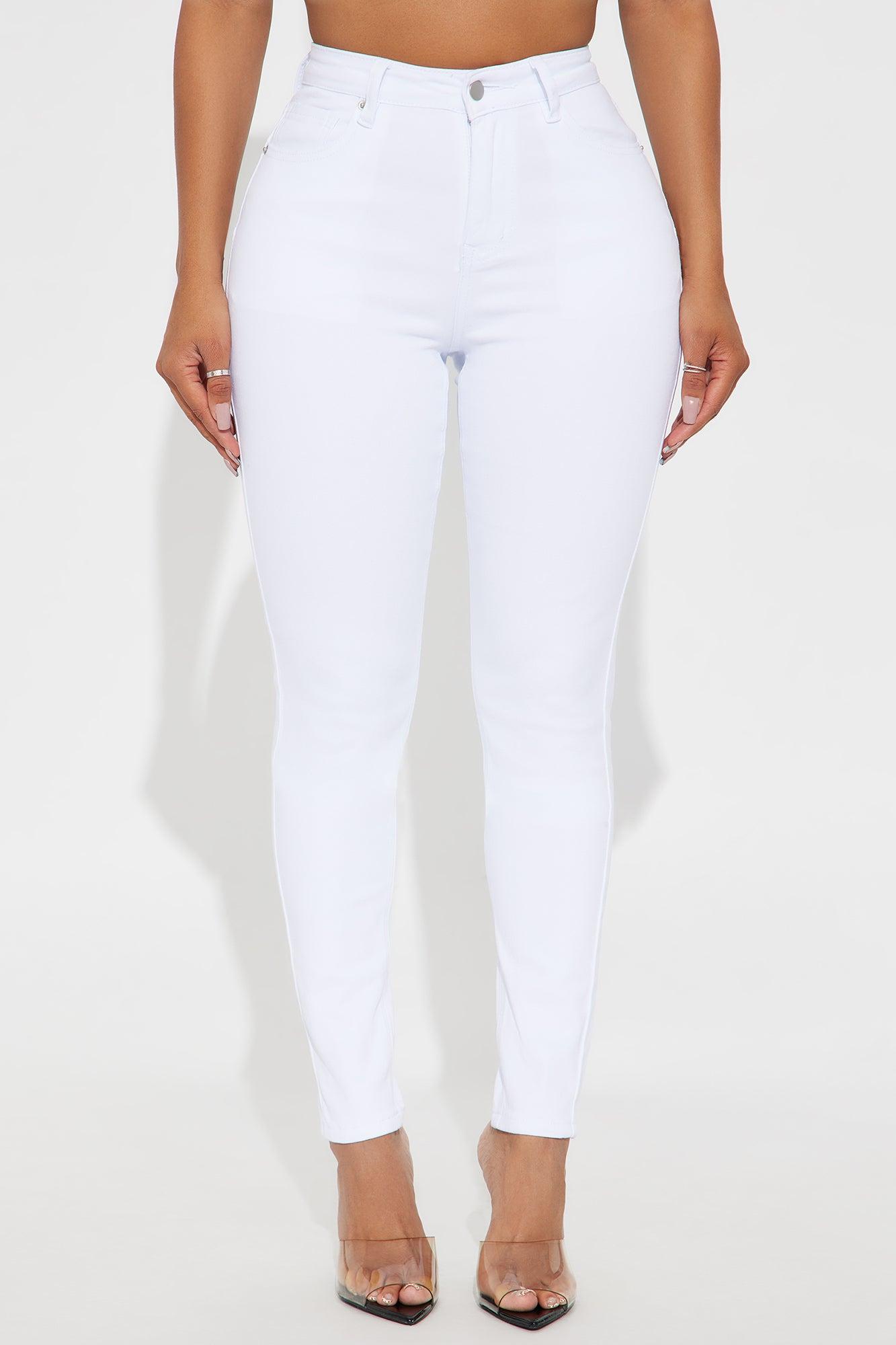 Tall Vibe Check Curvy Stretch Skinny Jeans - White Female Product Image